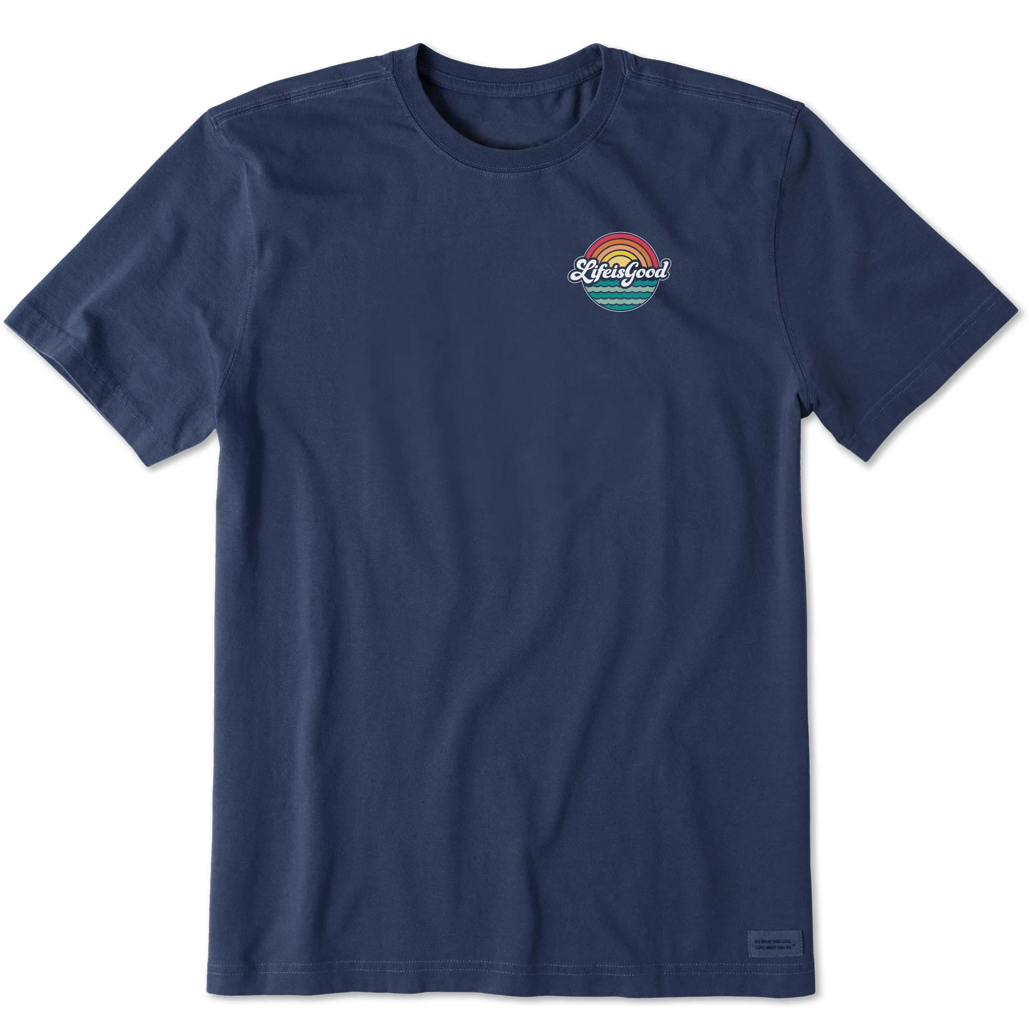 Men's Sun and Water LIG Script Short Sleeve Crusher Tee SlimFit Boat neck style