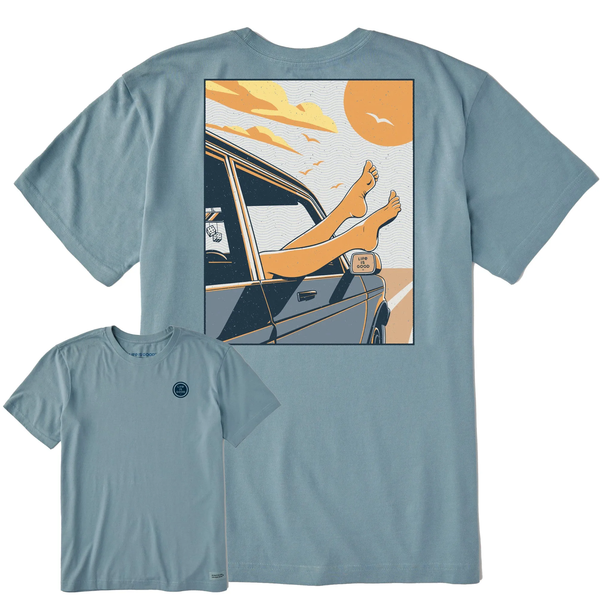 Stylish and Cozy Men's That Road Trip Feeling Short Sleeve Crusher Tee