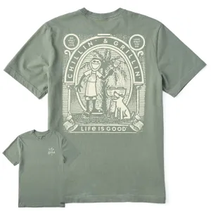 Clean Cut Men's Retro Chillin' & Grillin' Short Sleeve Tee