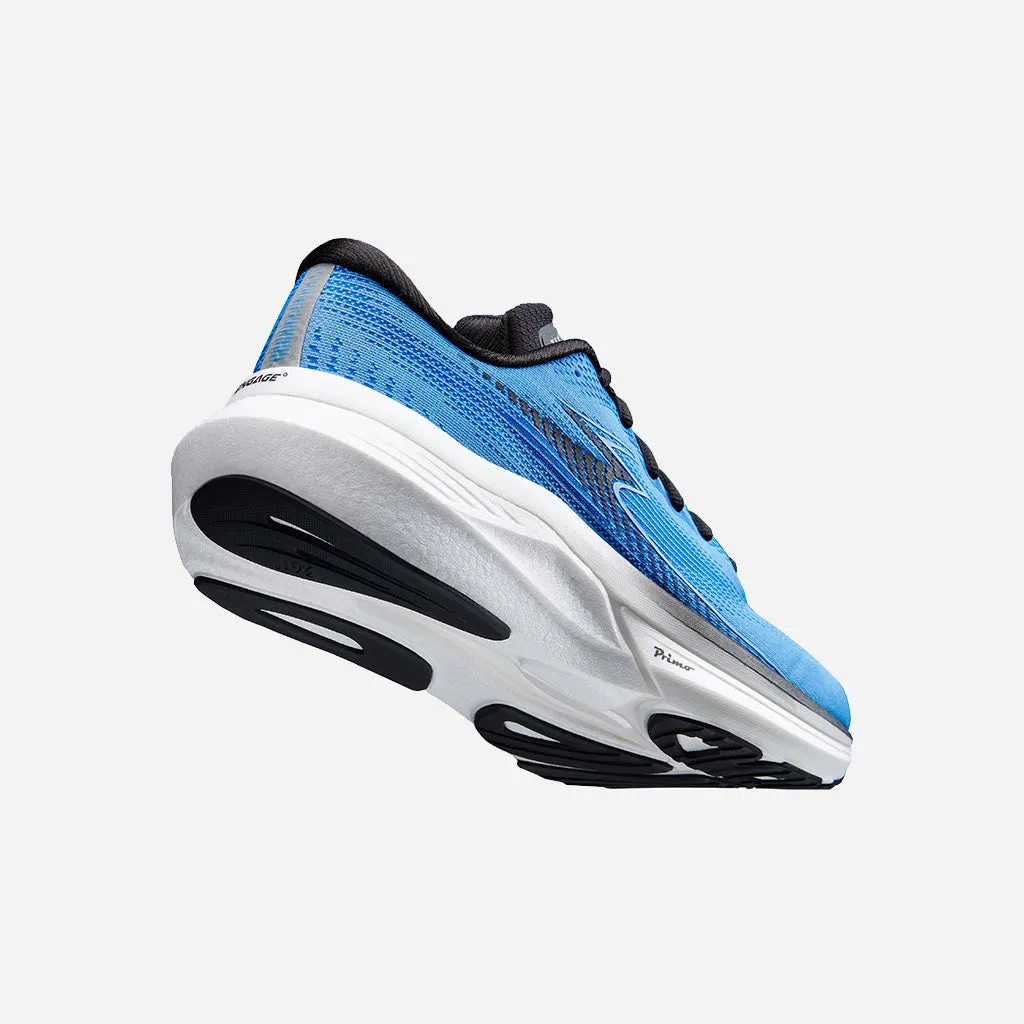 361-PHOENIX: Azure Blue recycled content shoes running in gyms