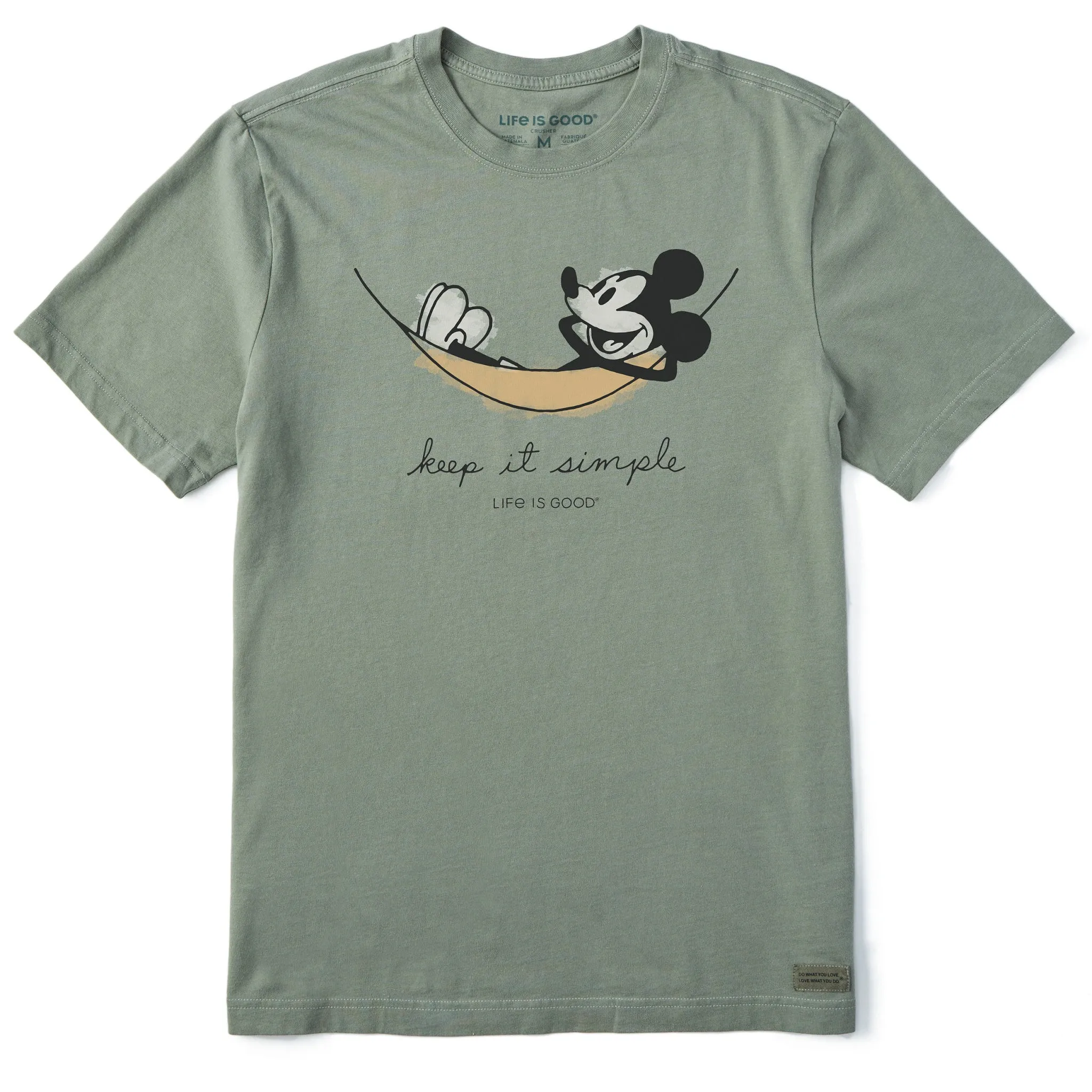 Men's Steamboat Willie Hammock Short Sleeve Tee Stain Resistant Durable Knitwear