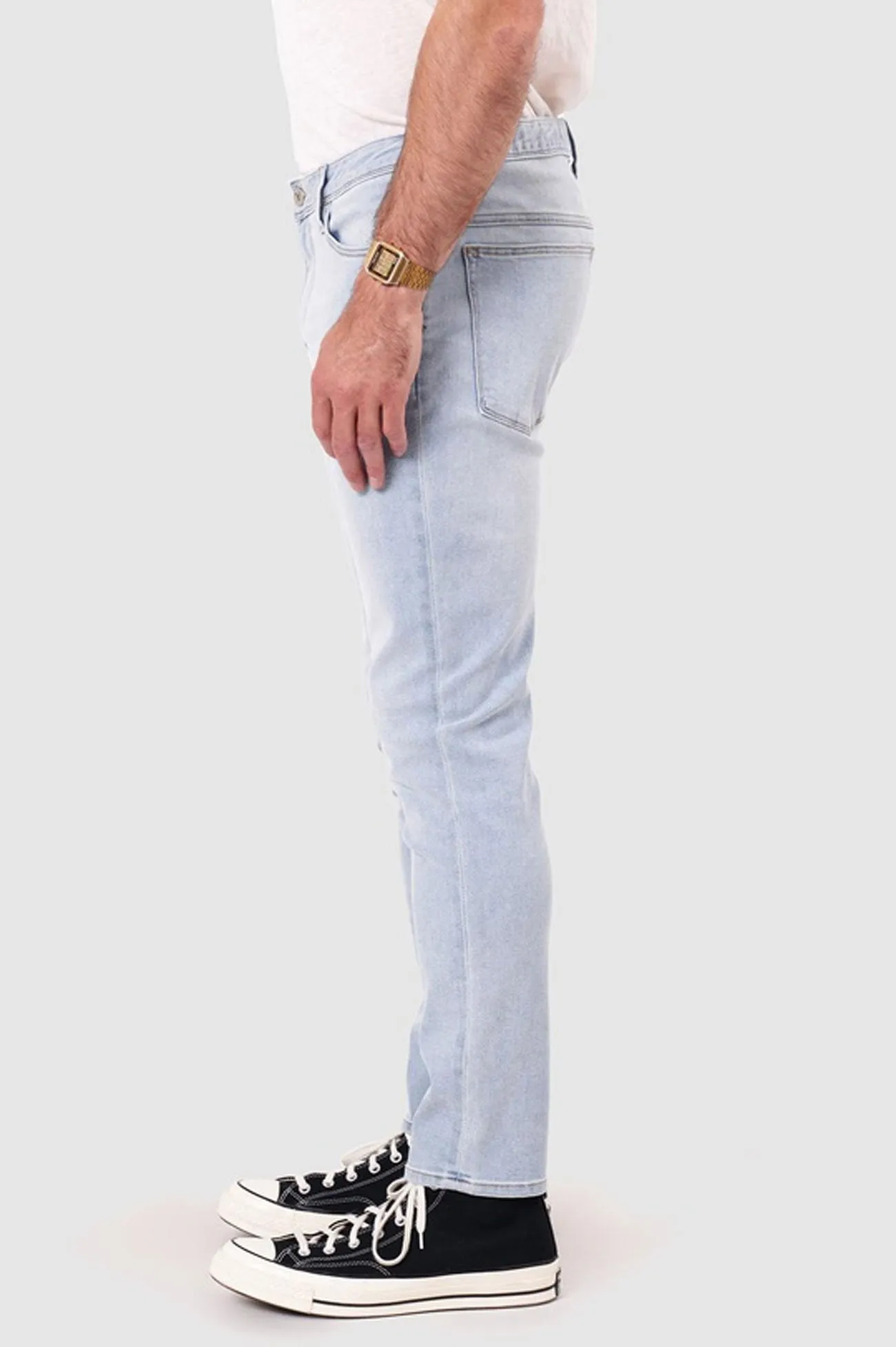 Non Restrictive Cut Party Look Couple Look Earthy Drop Slim Jean Mark