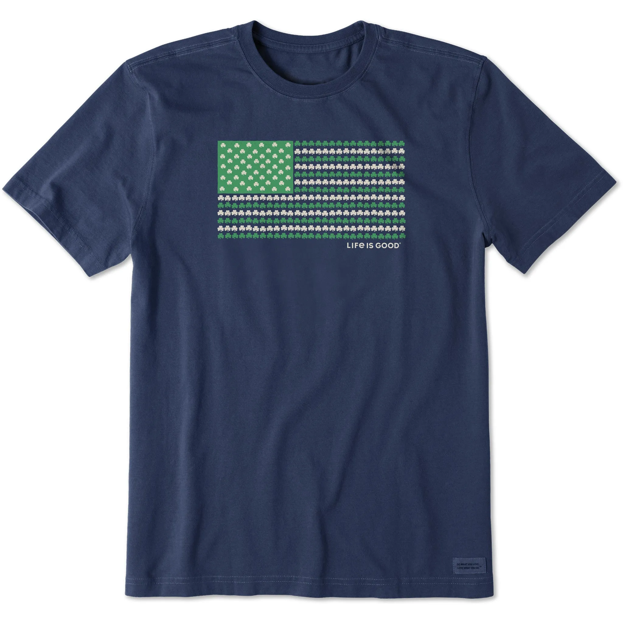 Lightweight Material Men's Shamrock Flag Short Sleeve Crusher Tee