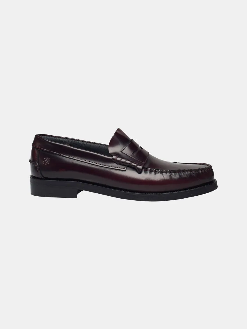 Soft Collar Lining Fiber Mix Dallas Loafers Bordo Polido