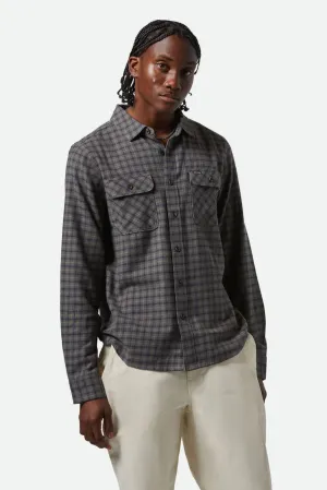 Bowery Light Weight Ultra Flannel Charcoal Ray Flower Black Classic Chic