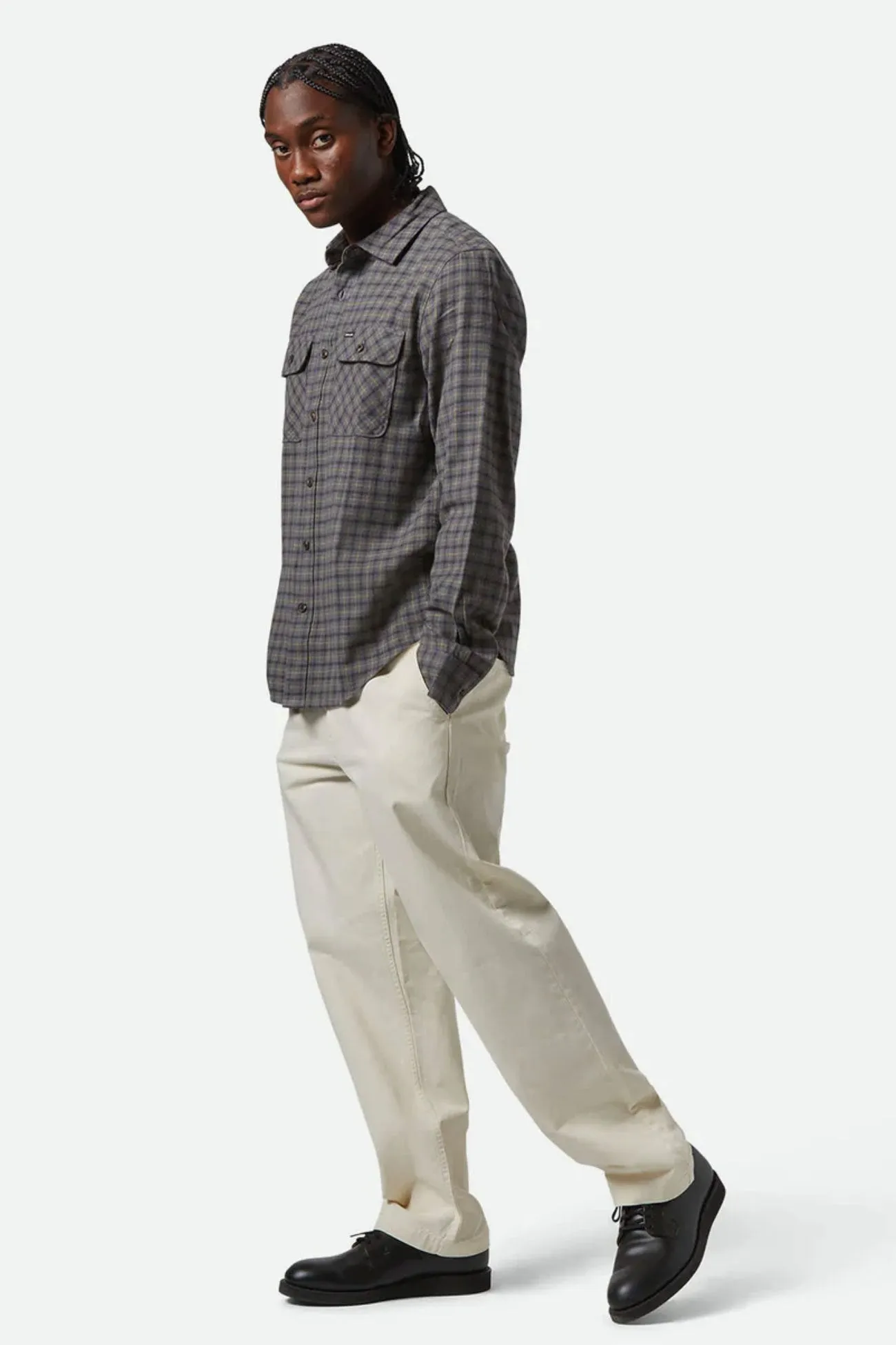 Bowery Light Weight Ultra Flannel Charcoal Ray Flower Black Cozy Fit Wear