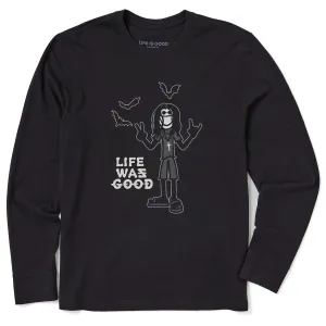 Cotton Blend ComfortFirst Men's Heavy Metal Life Was Good Long Sleeve Crusher Tee