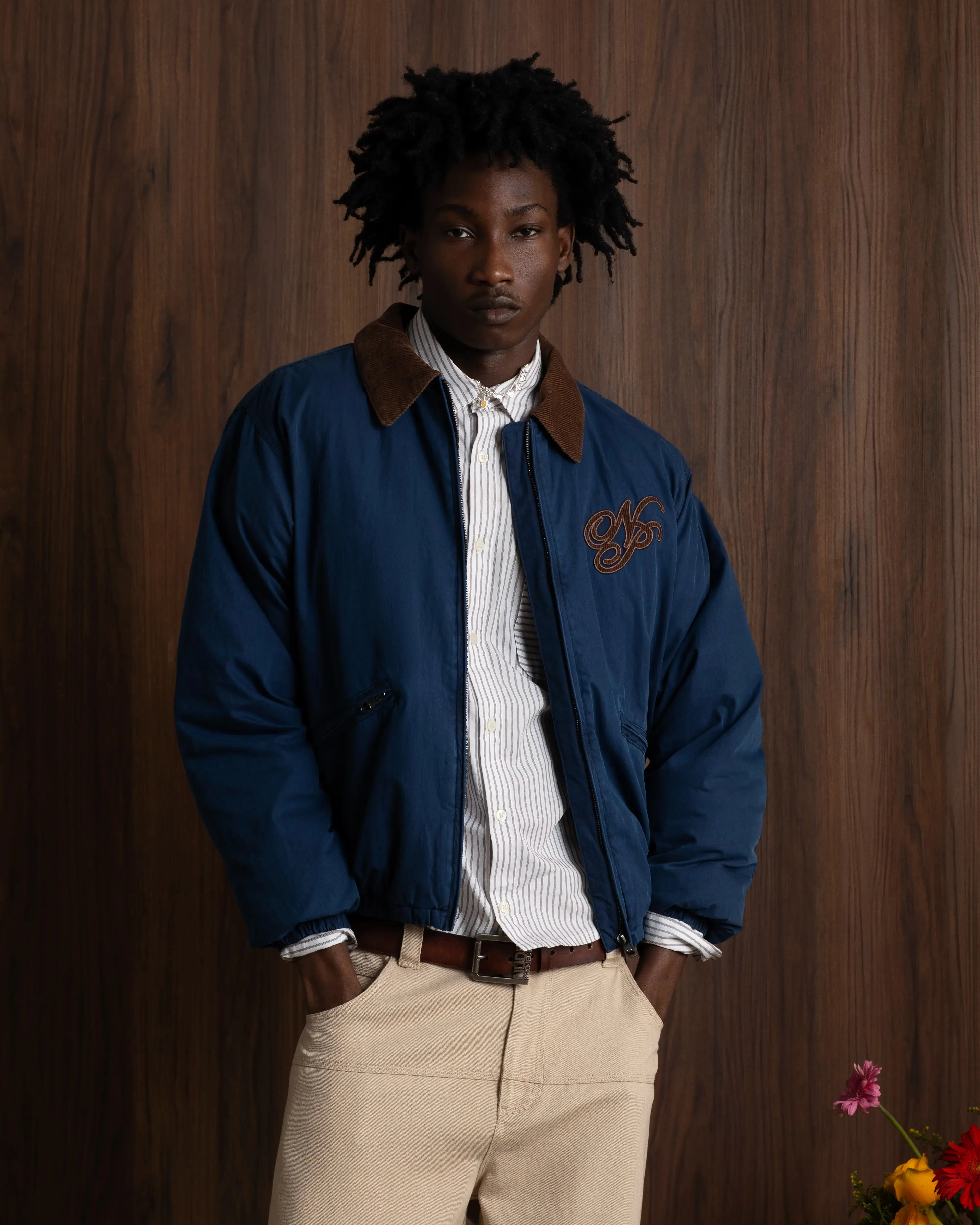 Anti Pilling Texture Matencio Jacket Navy