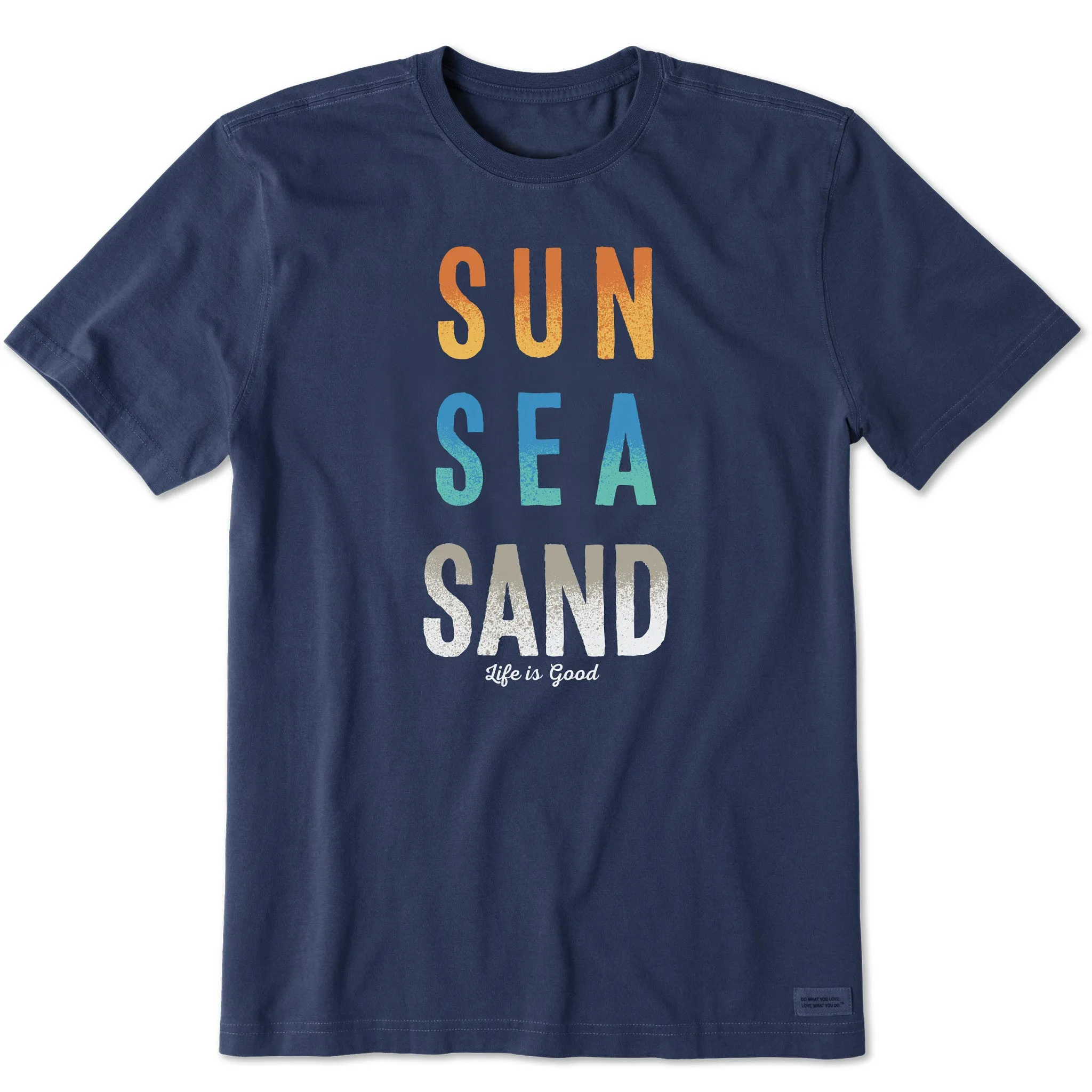 Comfort Fit Design Active Fashion Men's Sun Sea Sand Short Sleeve Crusher Tee