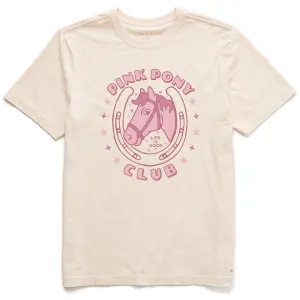 Men's Pink Pony Club Short Sleeve Crusher Tee Effortless Vibe Beach Wear