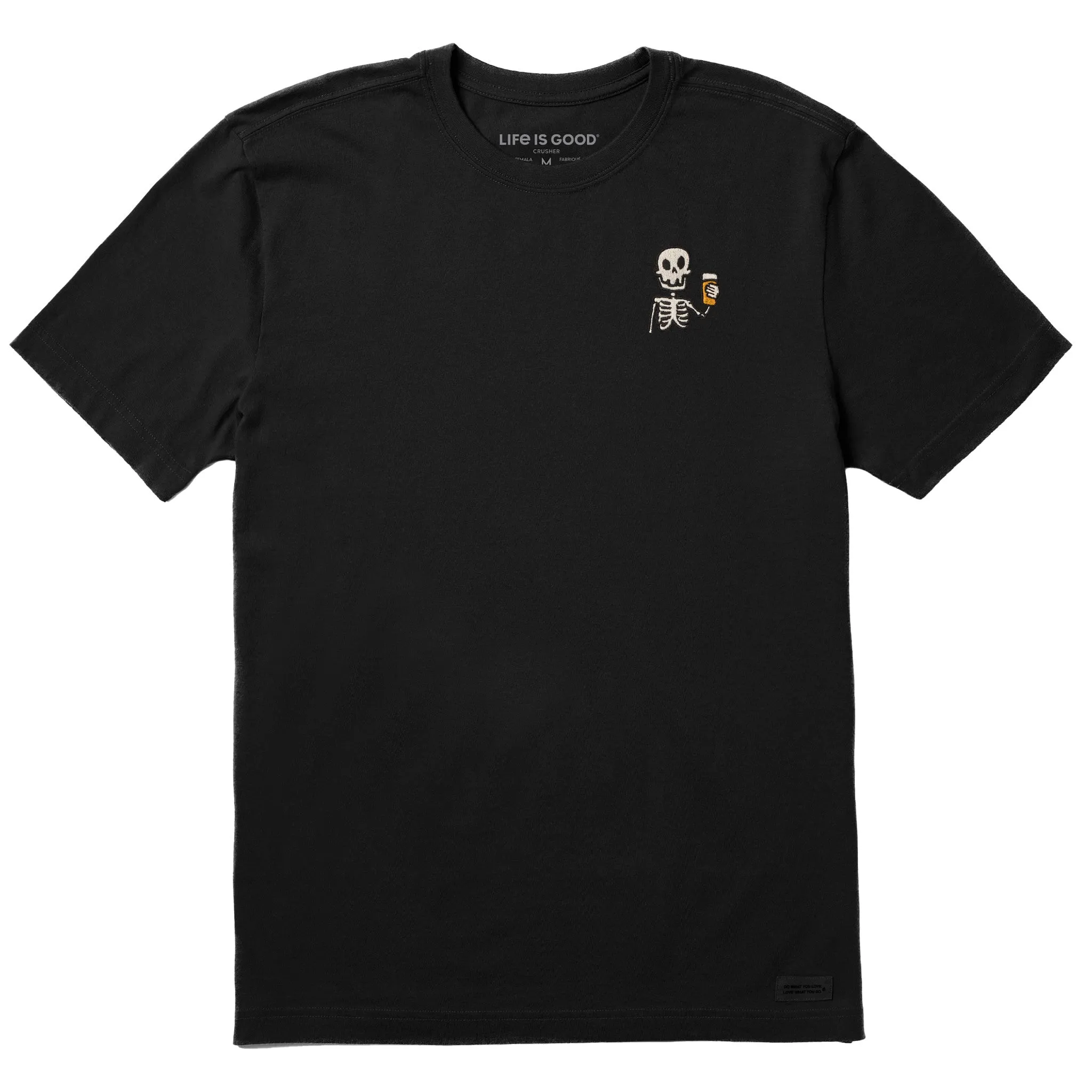 Feminine Fit Men's Skeleton Beer Short Sleeve Crusher Tee