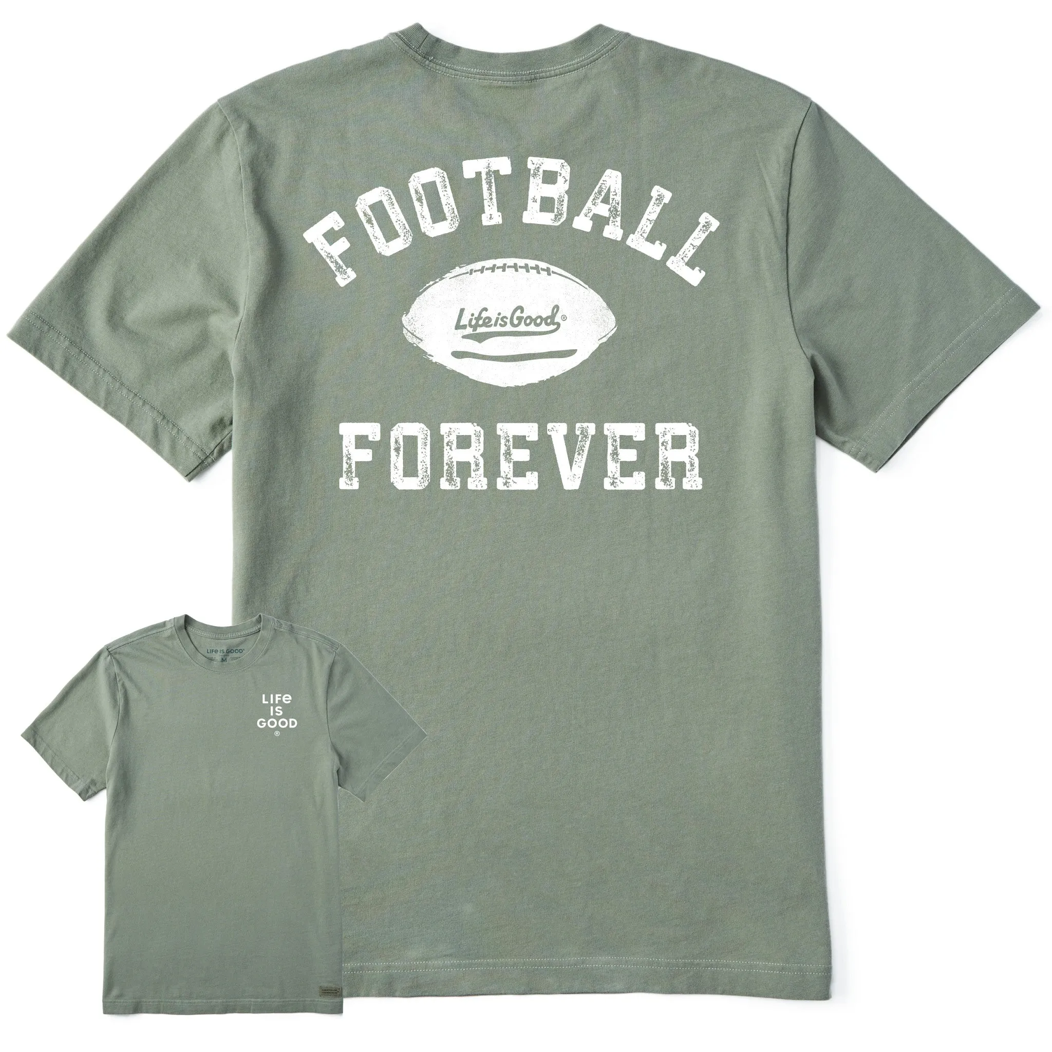 Geometric precision Men's Football Forever Short Sleeve Crusher Tee