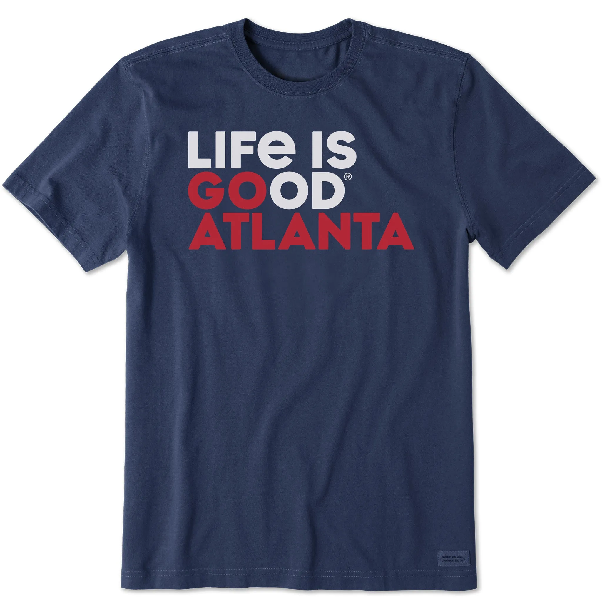 Men's Go Atlanta Short Sleeve Crusher Tee Wrinkle Resistant Texture