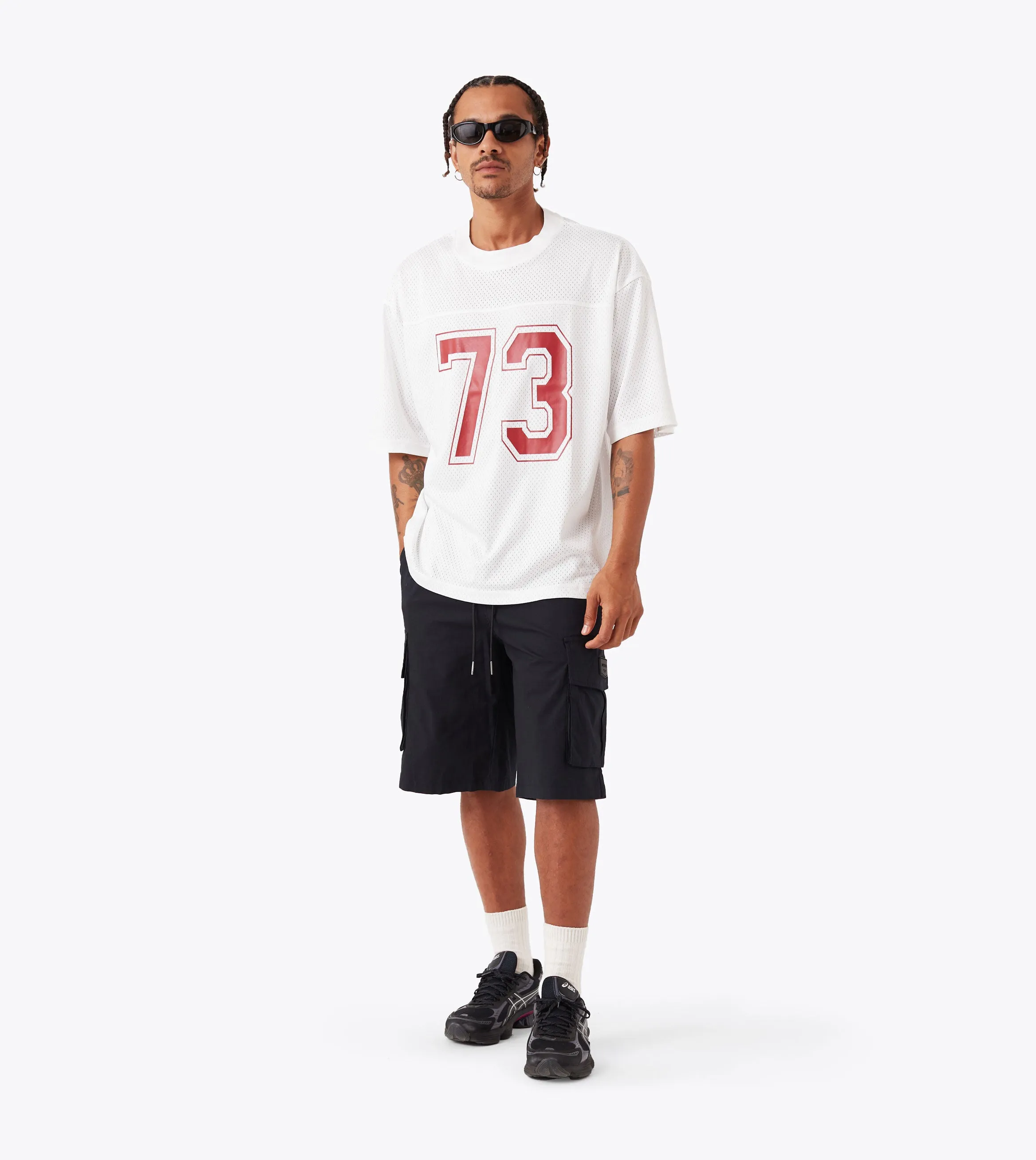 Mesh Flow Tee White UV Protective Fabric Chic Wearable