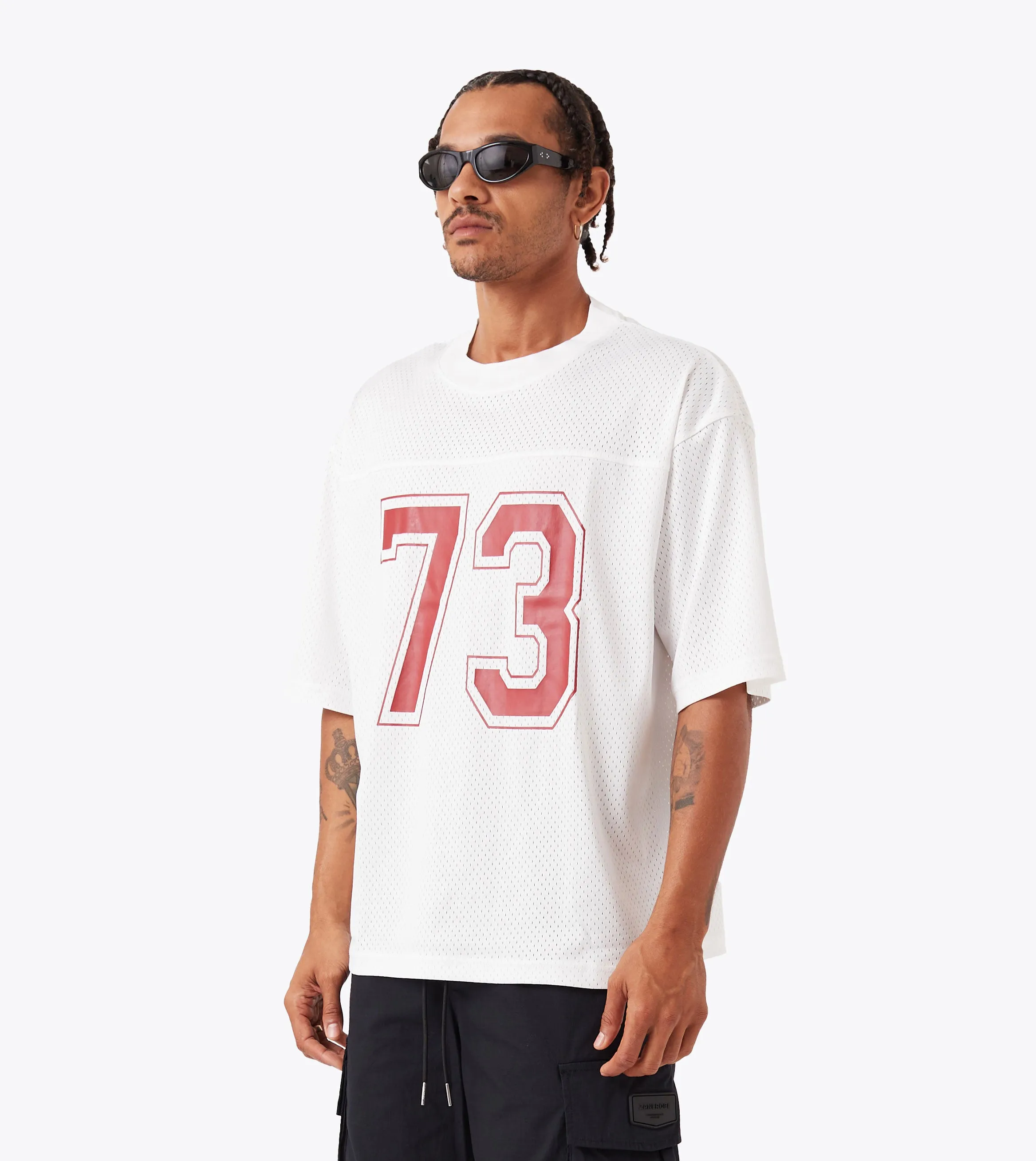 Mesh Flow Tee White easygoing look Casual Comfort Design