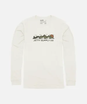 Peaks Long Sleeve - White Trendy Non Toxic Printing