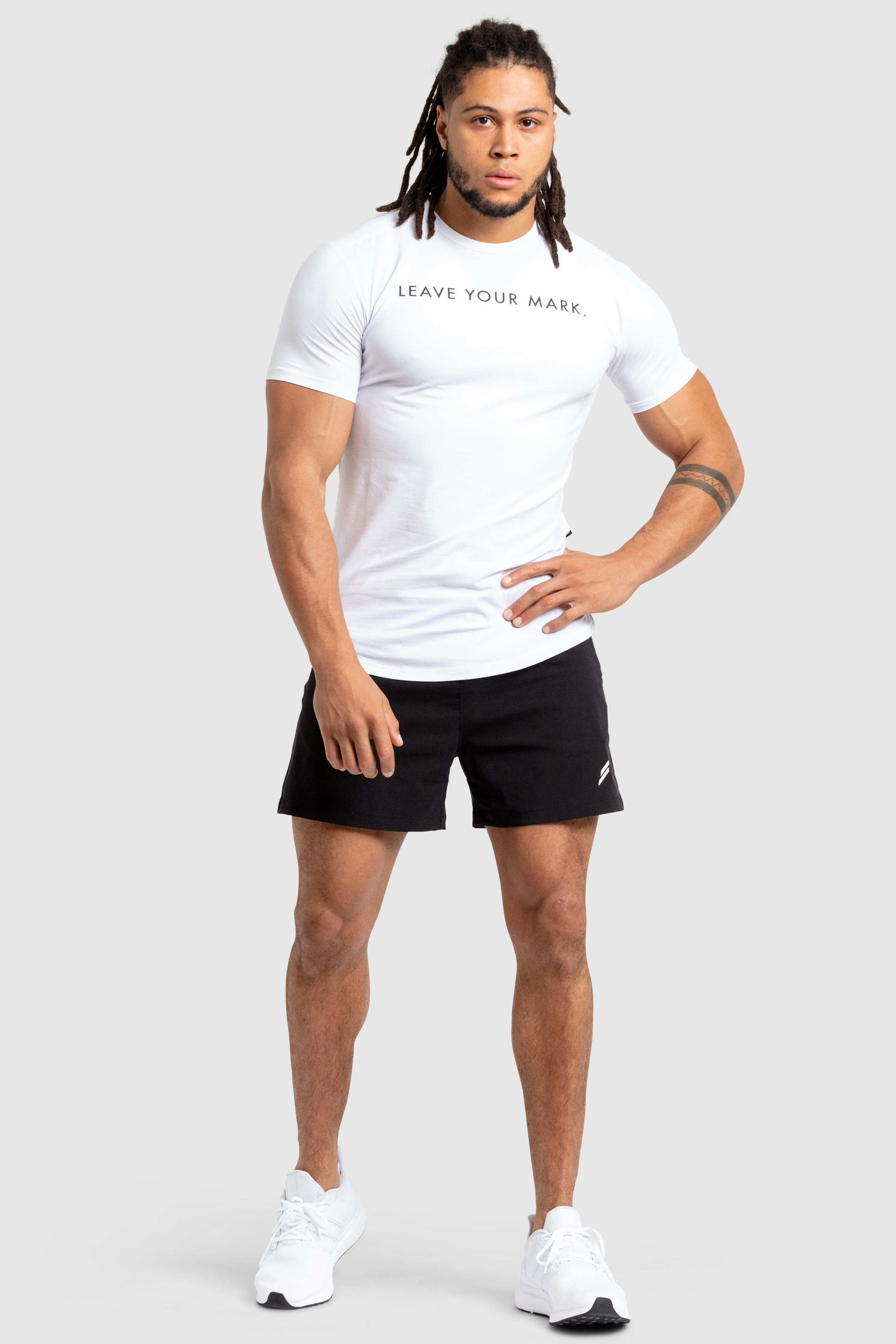 Leave Your Mark Drop Tee - White Performance Fit Simple Chic