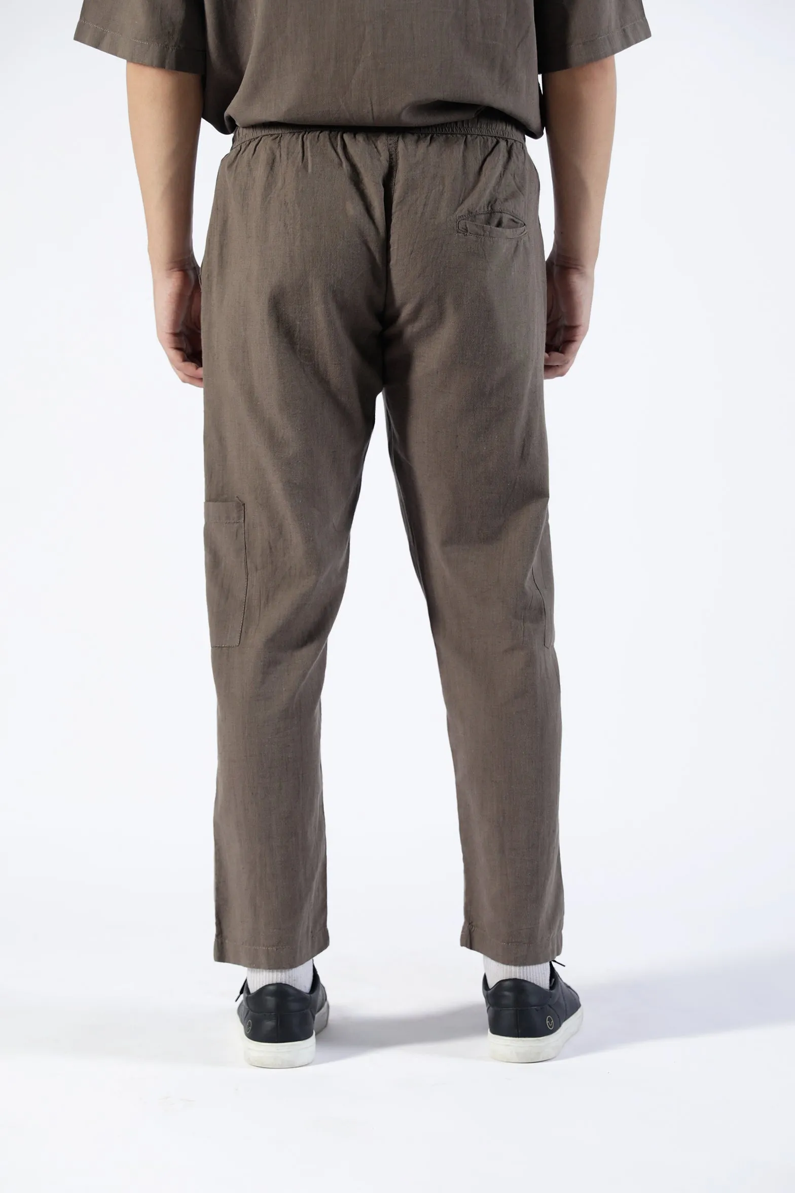 Lightweight Fabric BAGGY FIT LINEN CARGO TROUSER