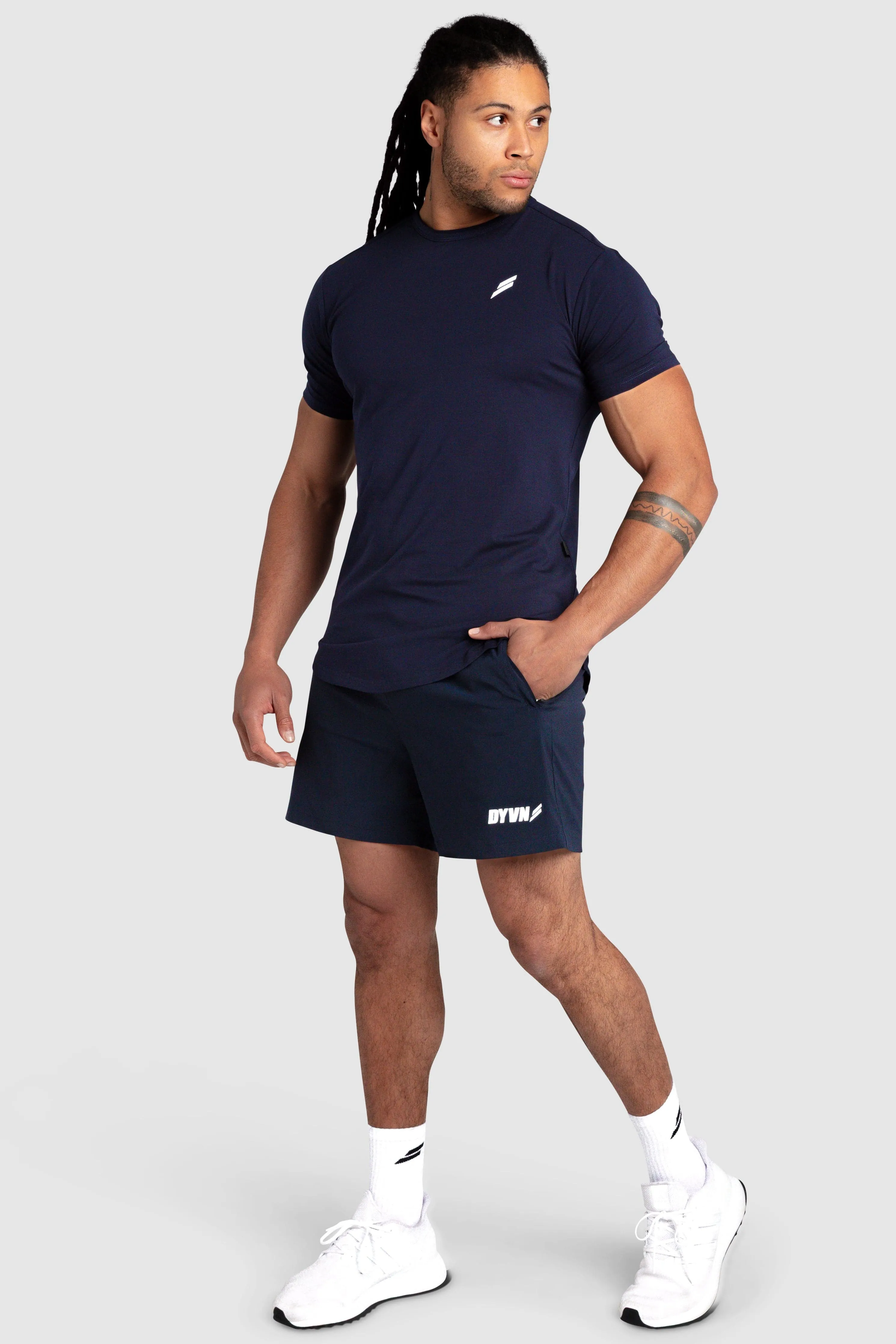 Mark Drop Tee V3 - Navy Nightsky V-Neck