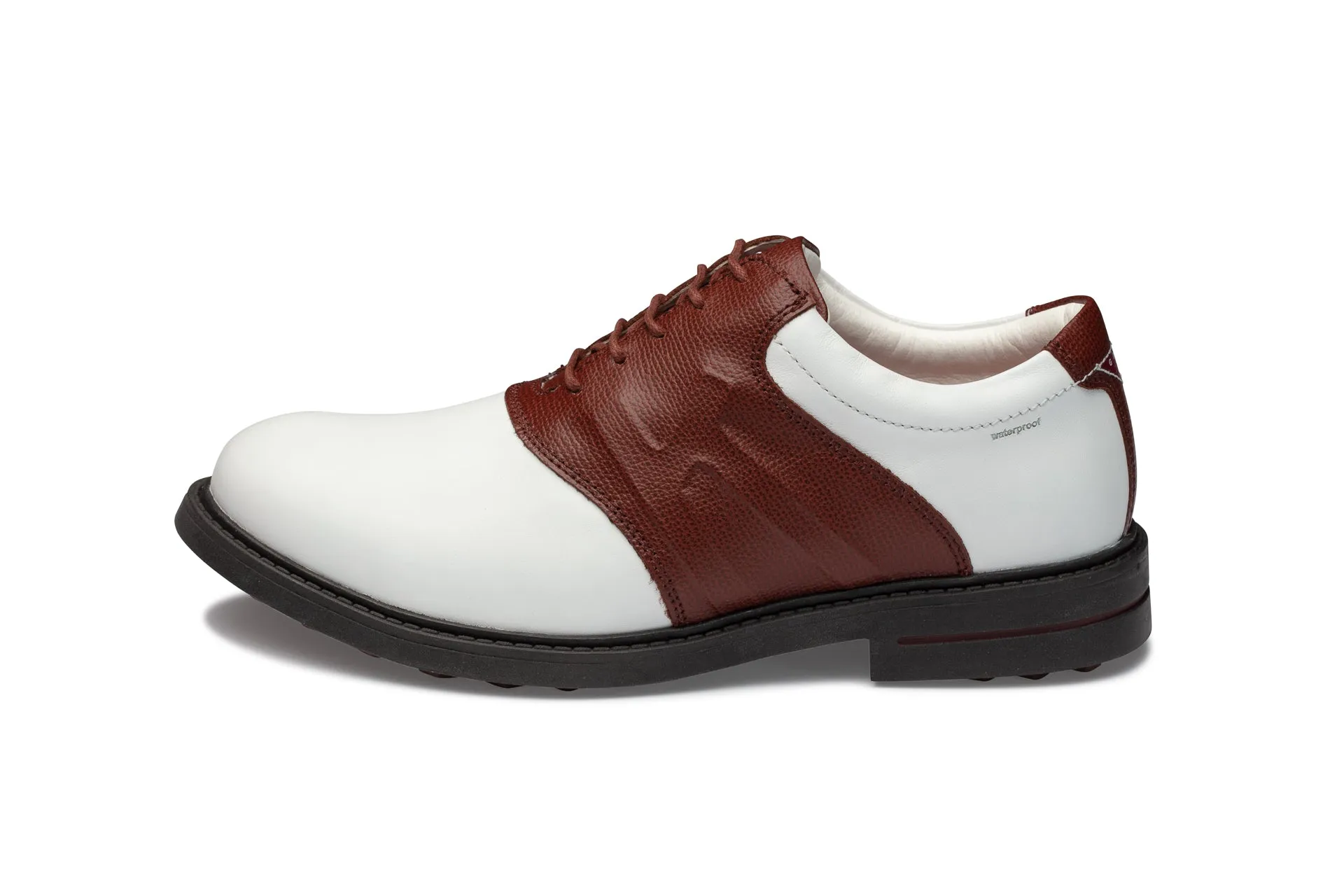 Quick Pace Scottsdale  06  White|Brown Men's Golf Shoes  S006 03
