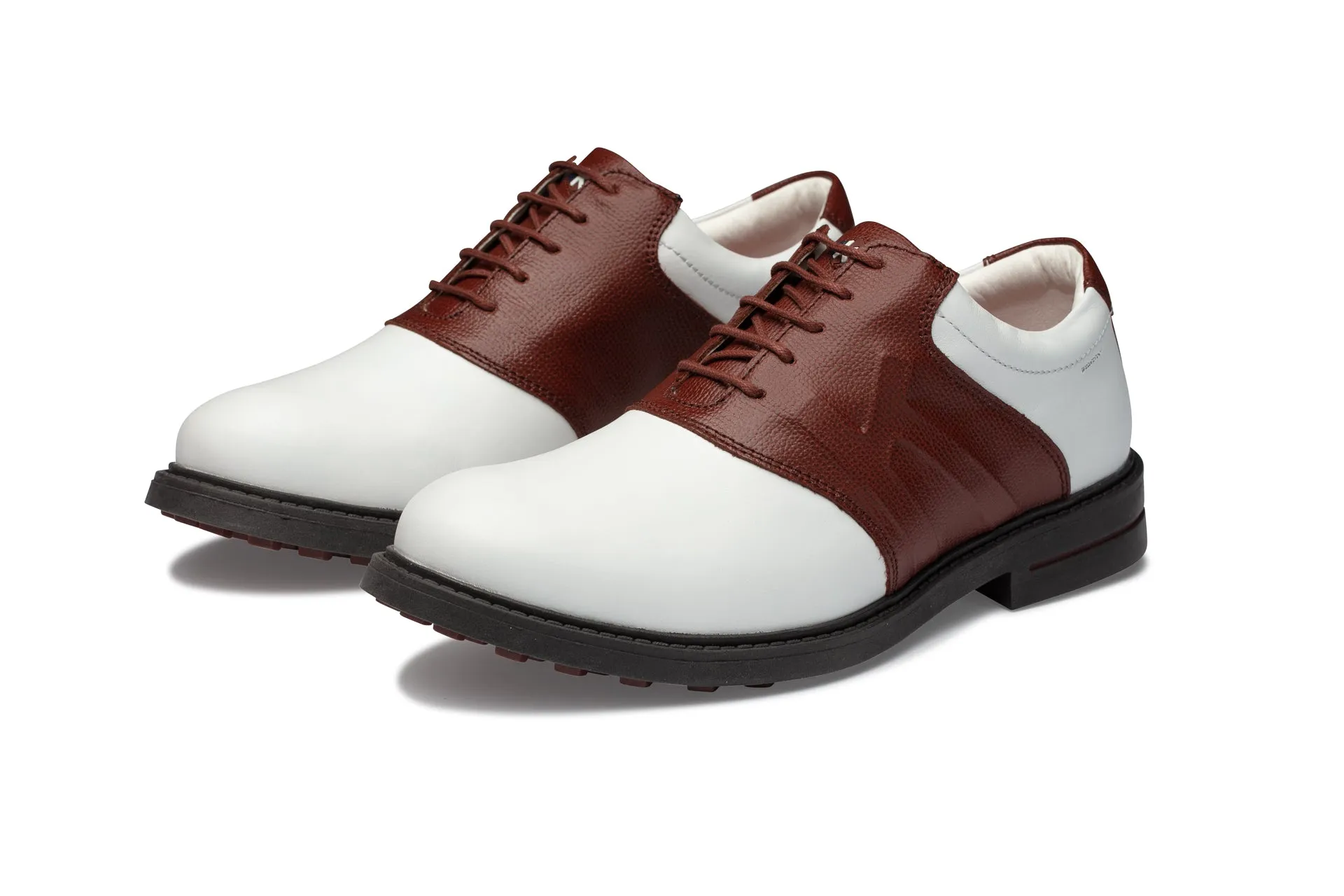Comfort Fit Ultimate Comfort Scottsdale  06  White|Brown Men's Golf Shoes  S006 03