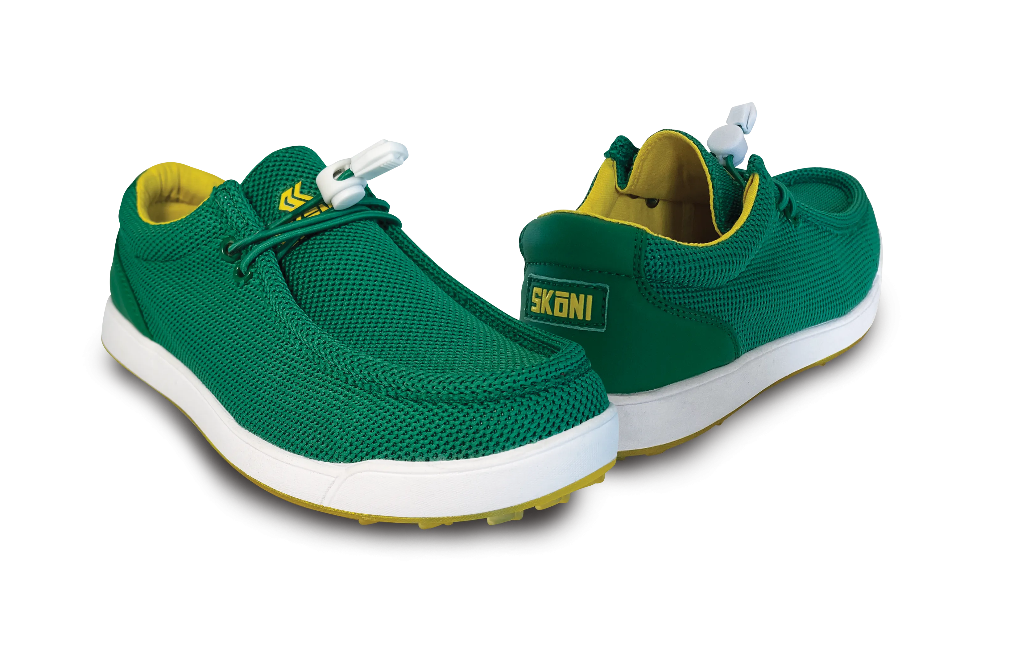 SK??NI Men's Golf Shoe Waterproof- Green/Yellow Perfect Balance