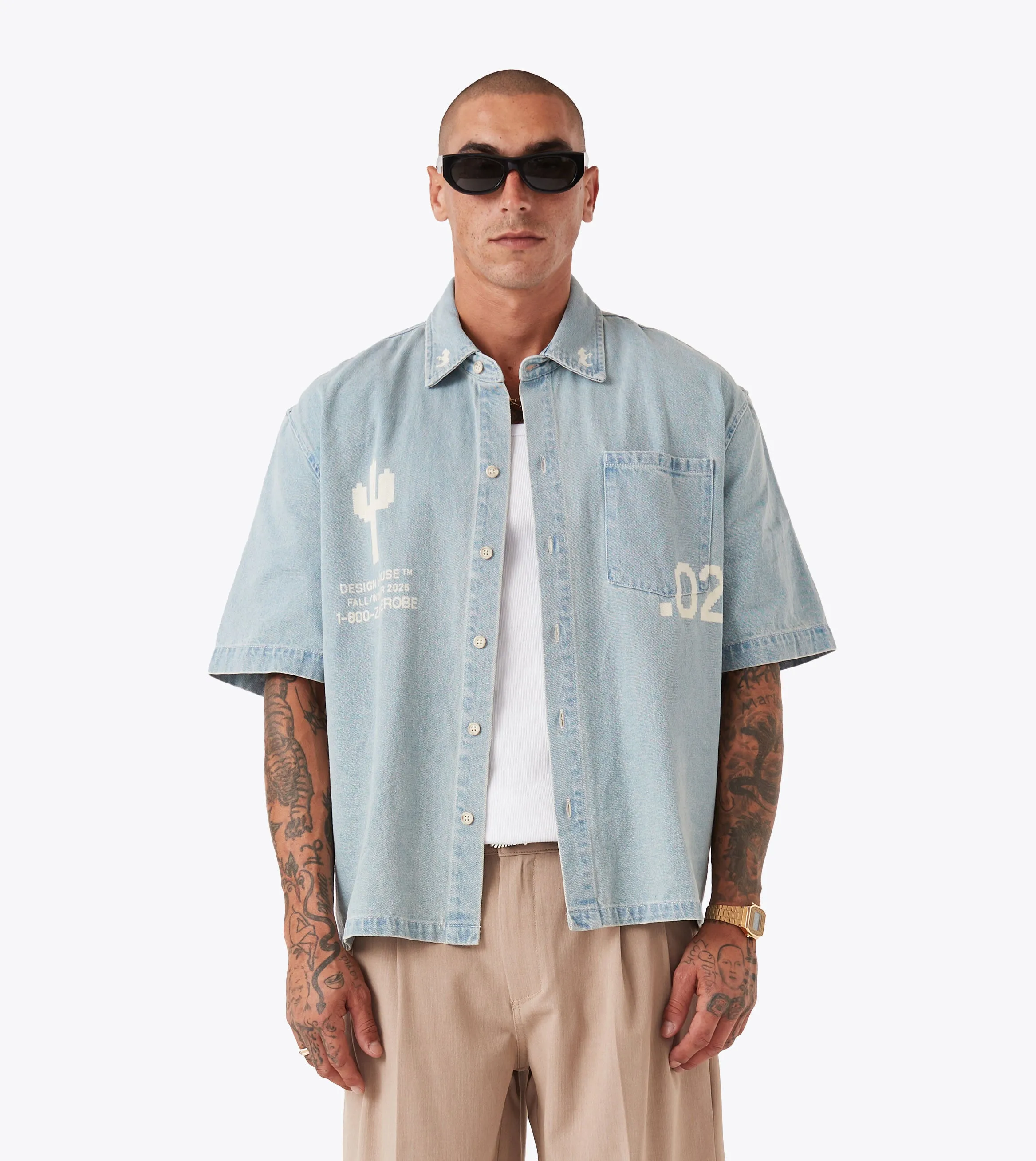 Design House Denim SS Shirt LT Blue Fairy Touch