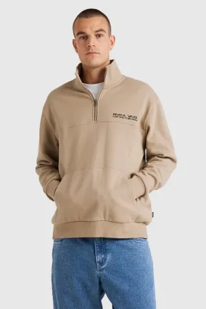 VersatileCuff United Half Zip Crew Mushroom