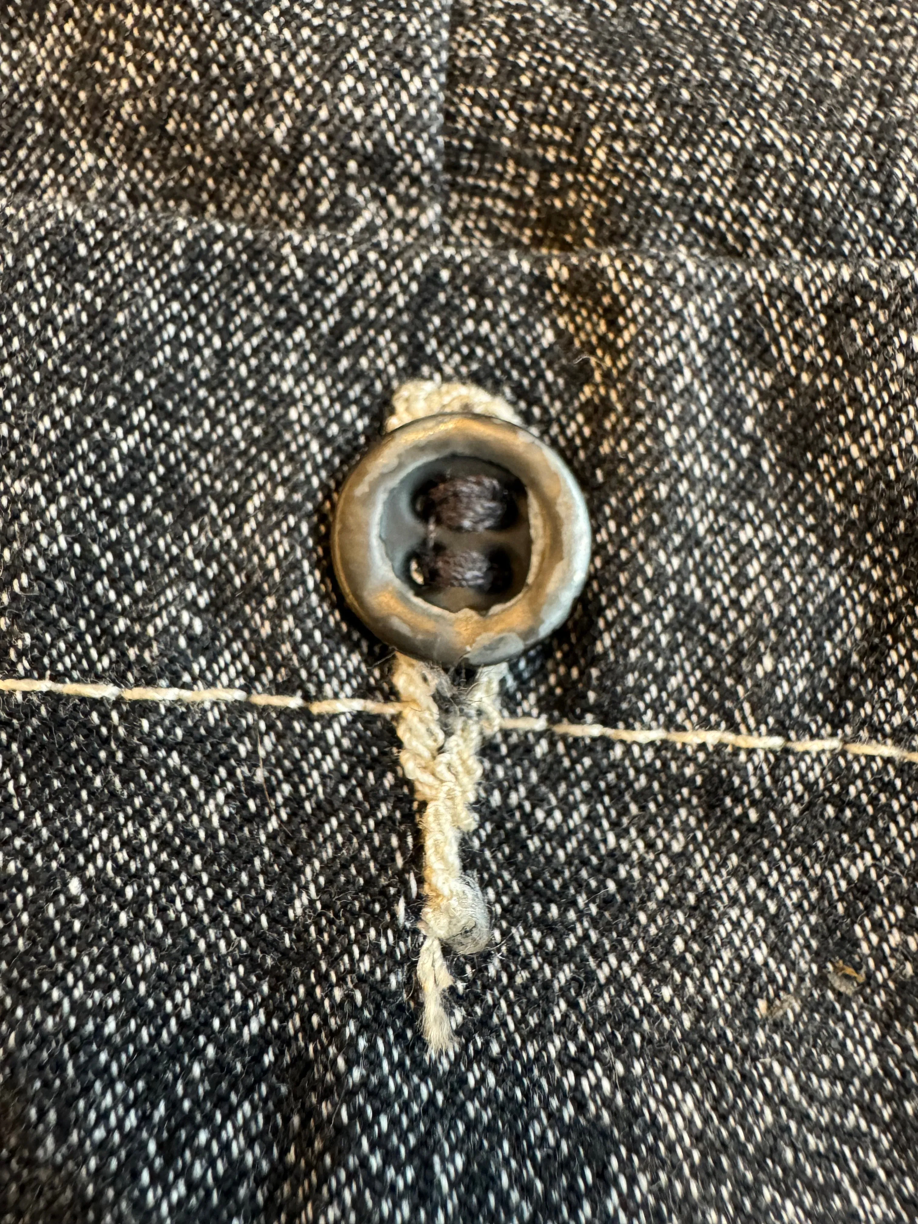 Base Layer clean design Japanese Salt and Pepper twill  Wide leg single pleat 40's work trouser