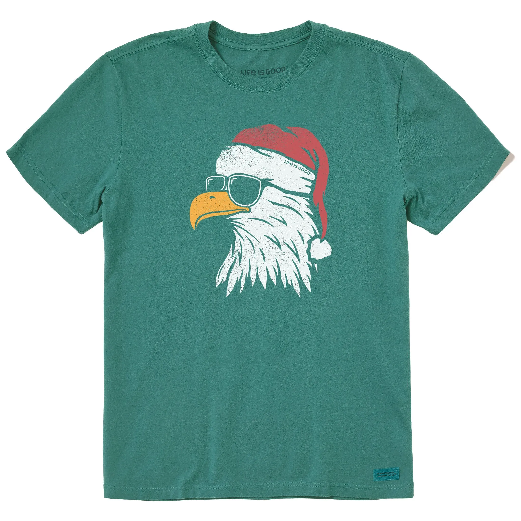 Men's Holiday Eagle Short Sleeve Crusher Tee Perfect for Layering