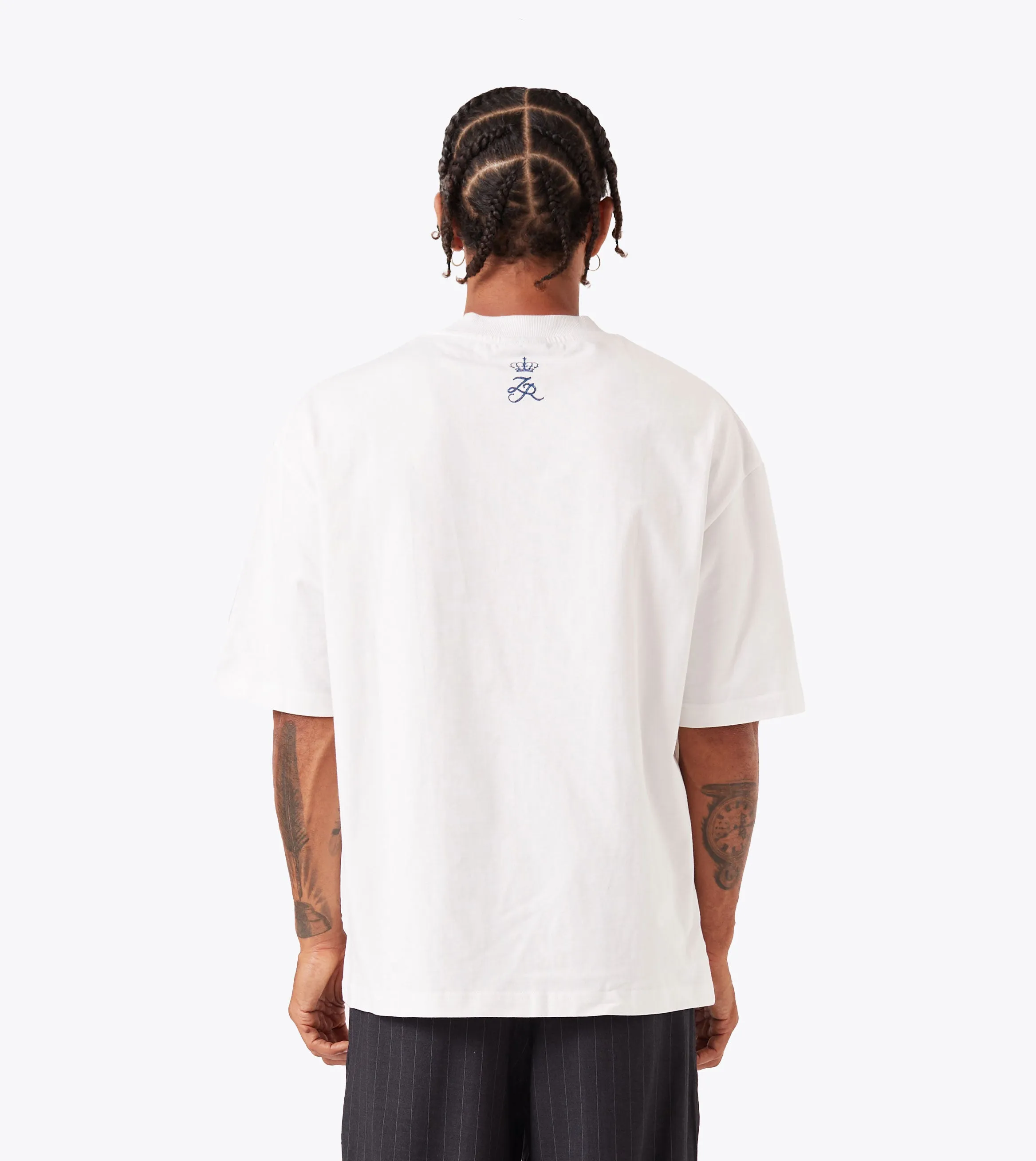 Boat Neck Throne Flow Tee Vintage White