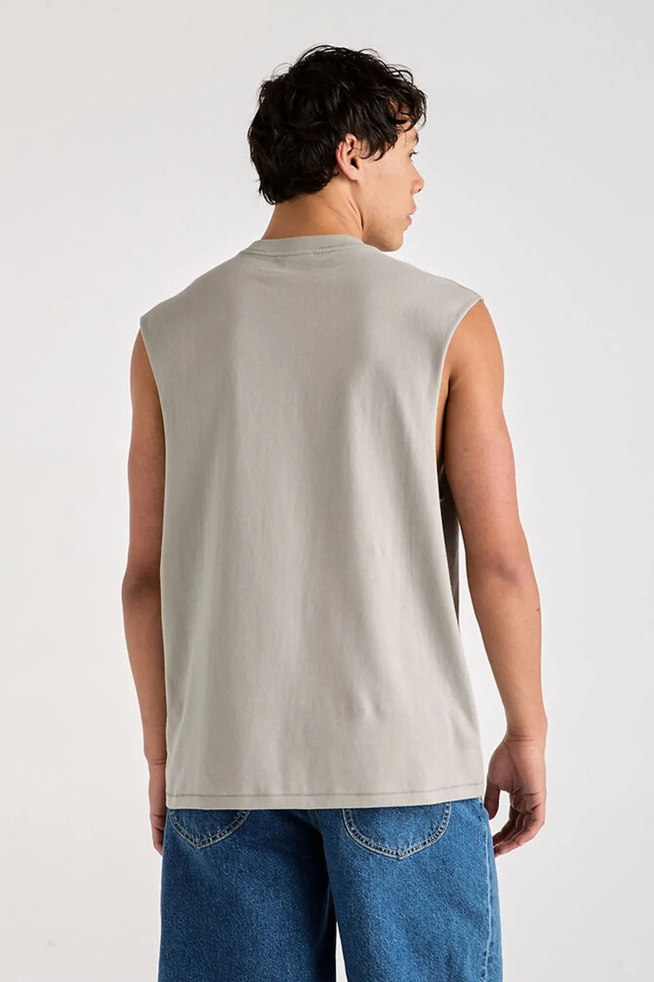 Breath Skin Denim Co Muscle Tee Stone Steel