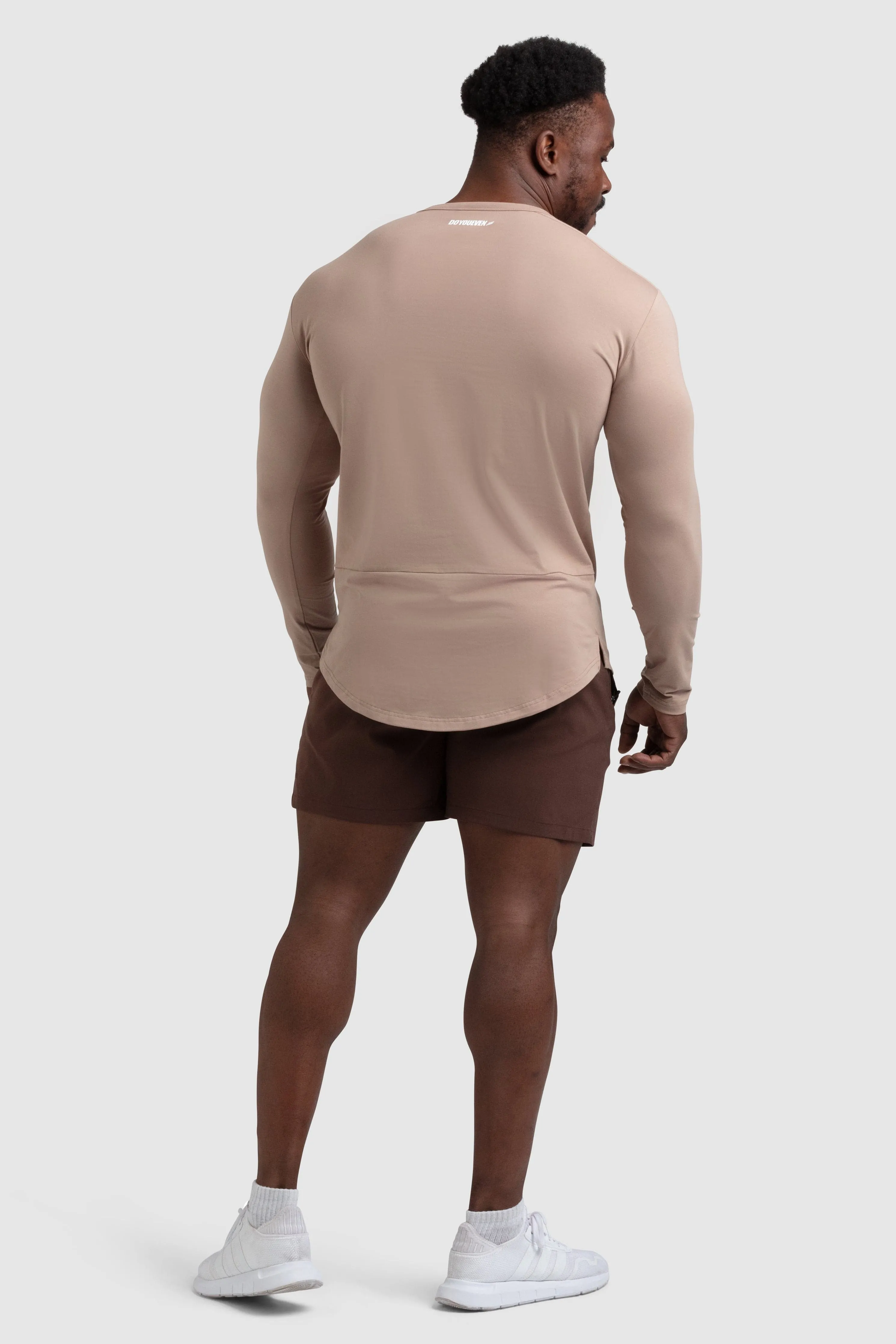 Sport Flex Mark Drop Long Sleeve - Light Taupe