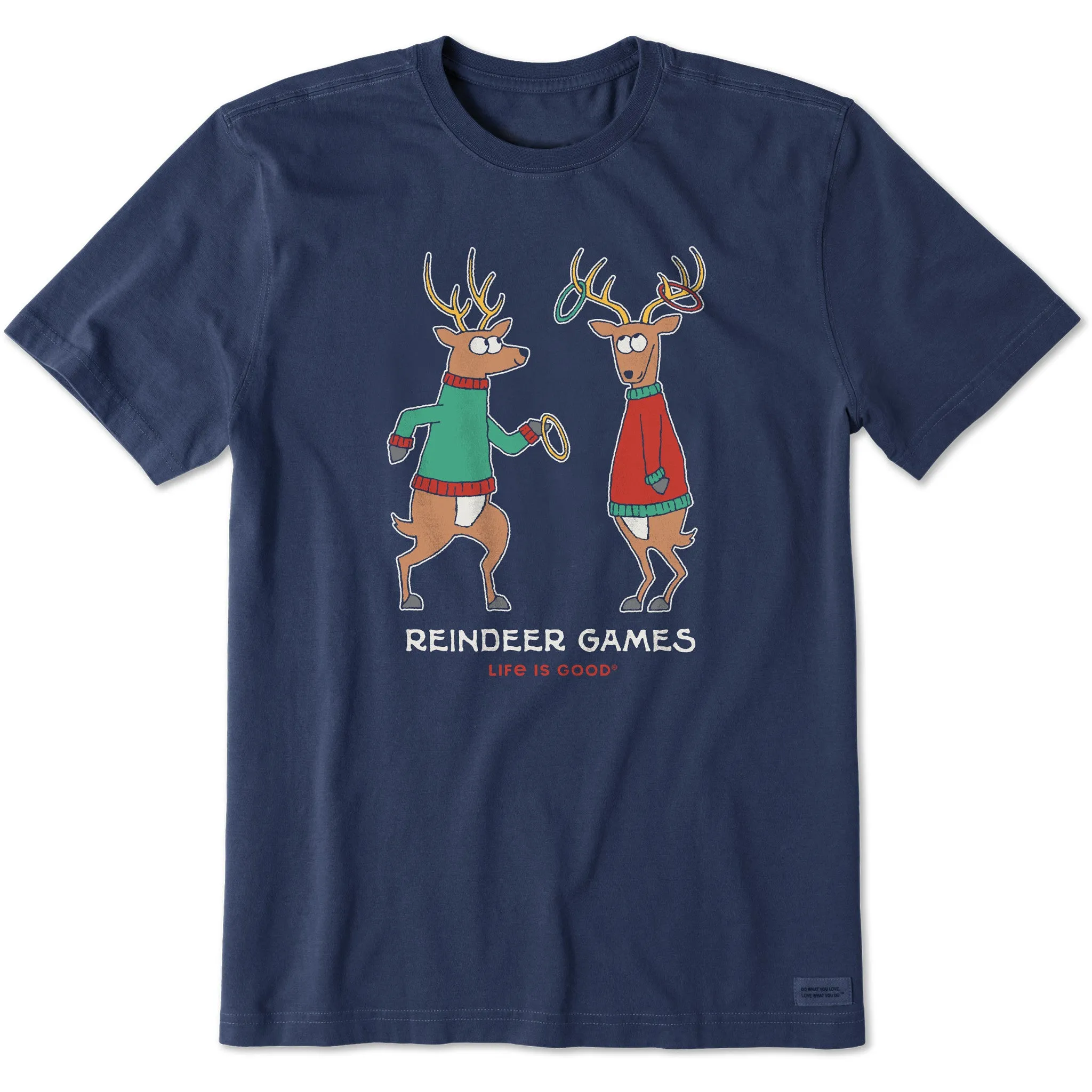 Fit for Everyone SeamlessSidePanels Men's Reindeer Games Ring Toss Short Sleeve Crusher Tee