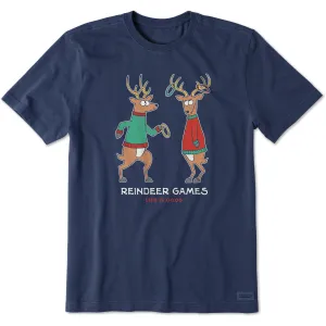 Breathable Stretch Men's Reindeer Games Ring Toss Short Sleeve Crusher Tee