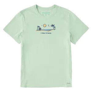 Sporty Fashion Men's Vista Beach House Short Sleeve Crusher Tee