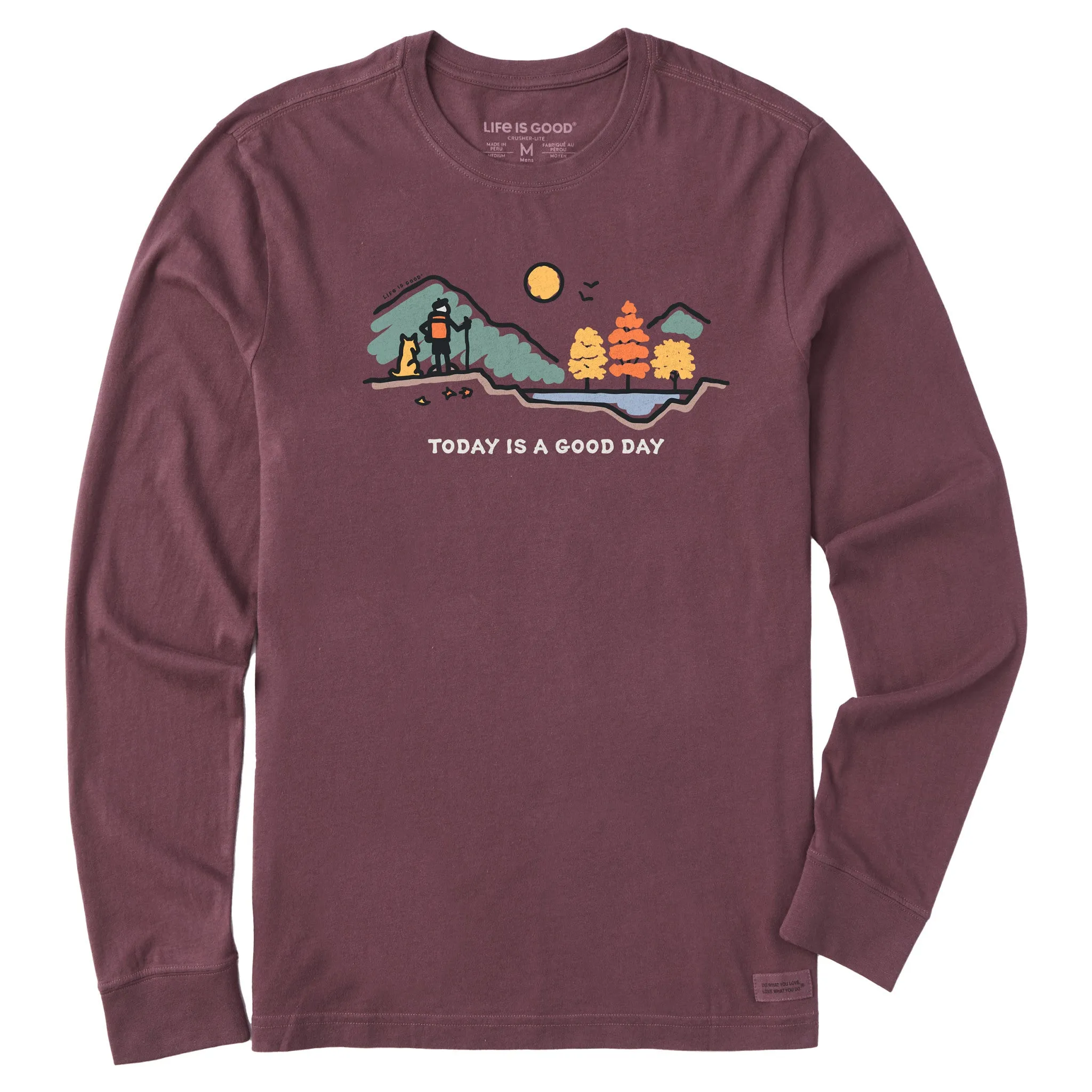 Men's Good Day Fall Vista Long Sleeve Crusher Tee Subtle Details