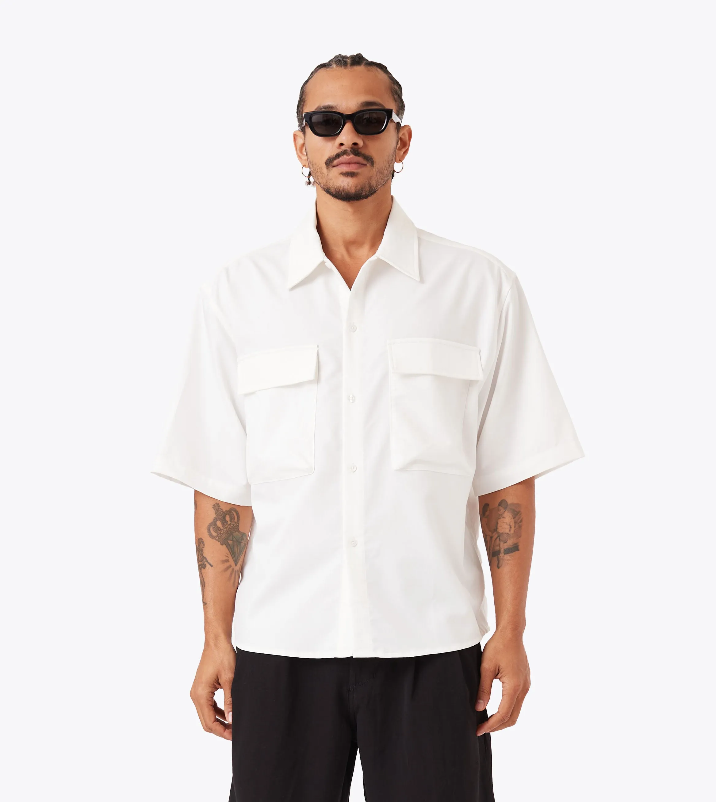 NonRestrictiveFit Utility Shirt Vintage White
