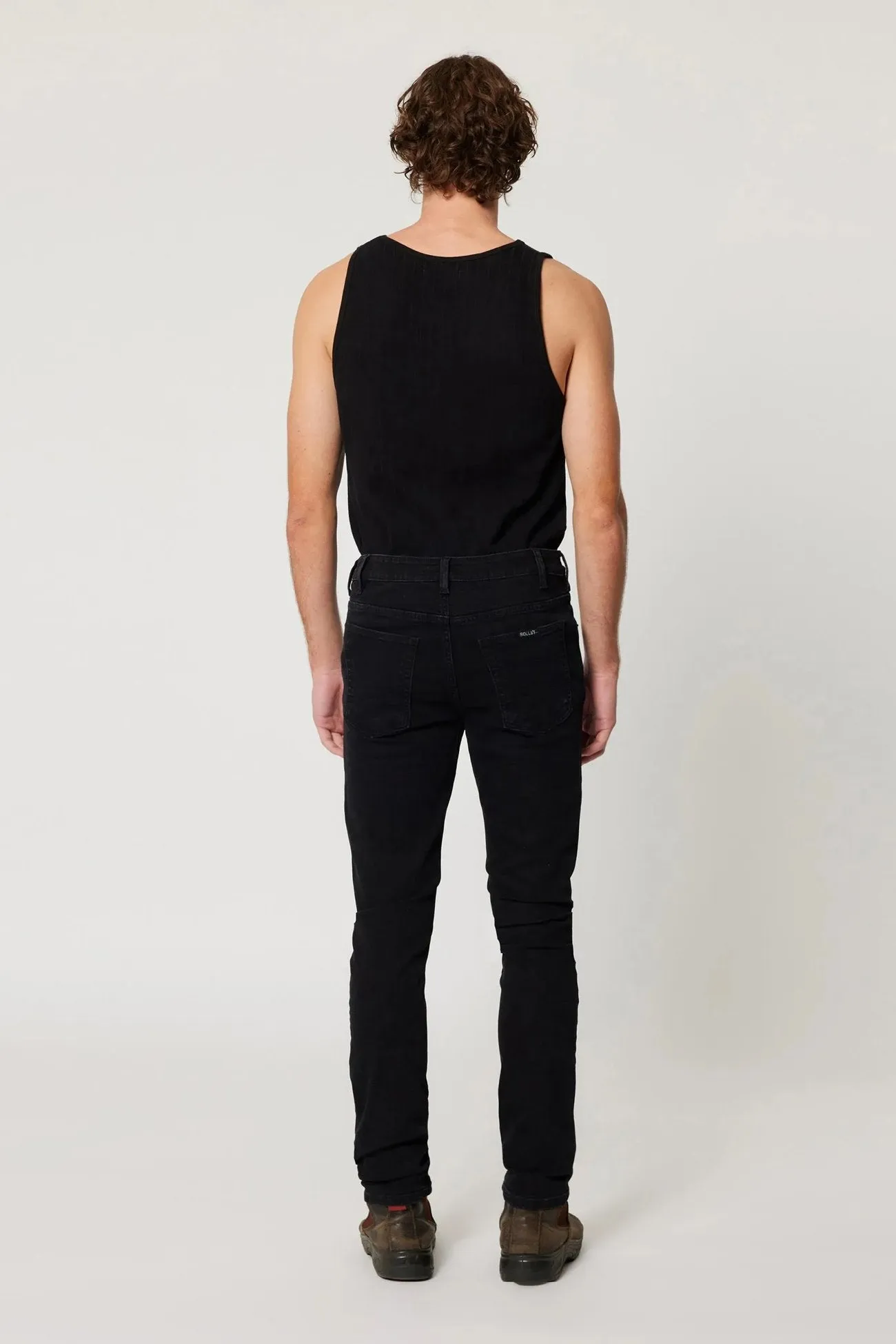 Tim Slim Jean Black Ice Sleek Waist Layer Staple