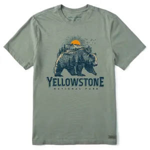 Men's Yellowstone Bearscape Short Sleeve Crusher Tee Outdoor Leisure