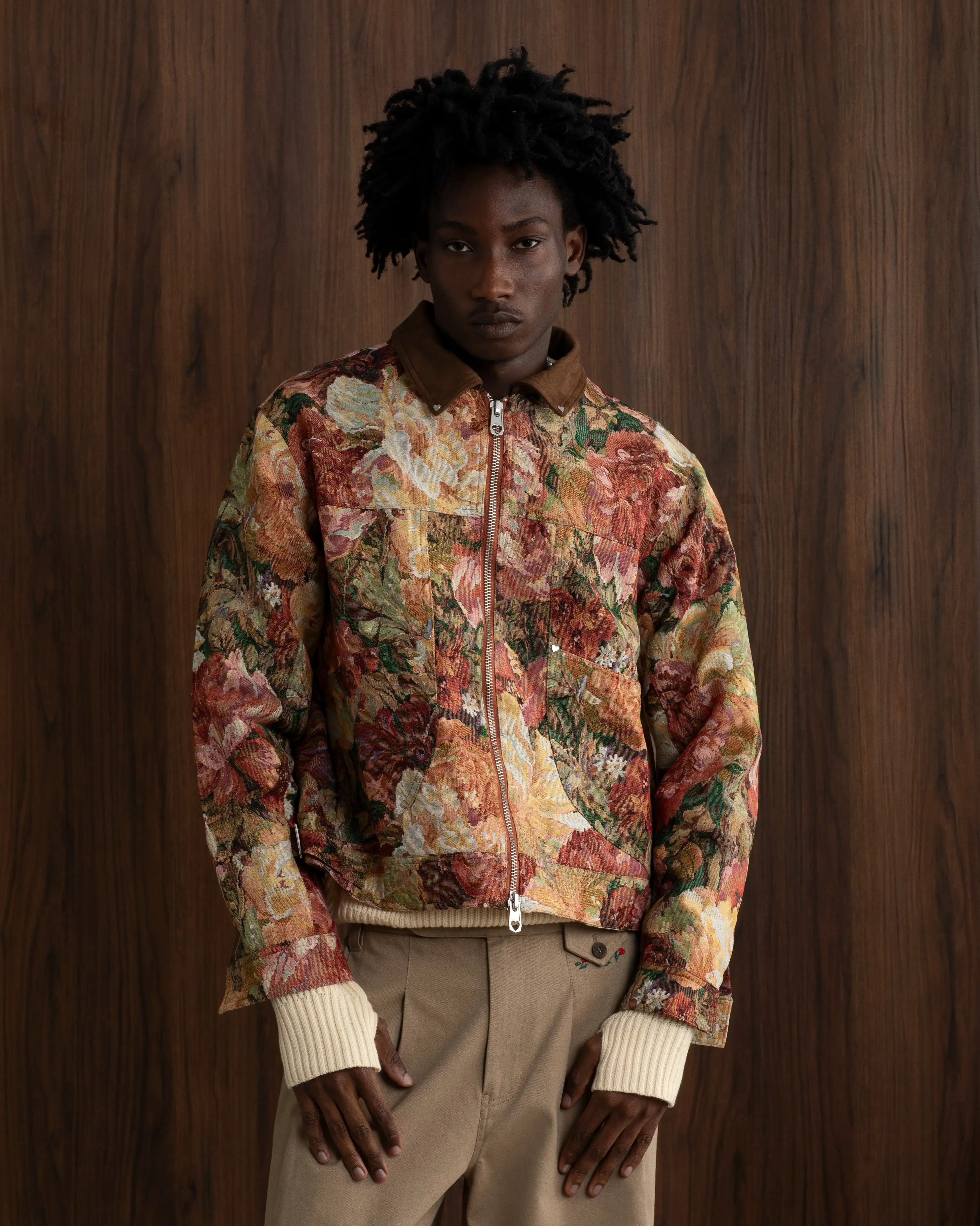 Anti Slip Shoulder Pads Urban Outdoor Look Tapiz Jacket Brown