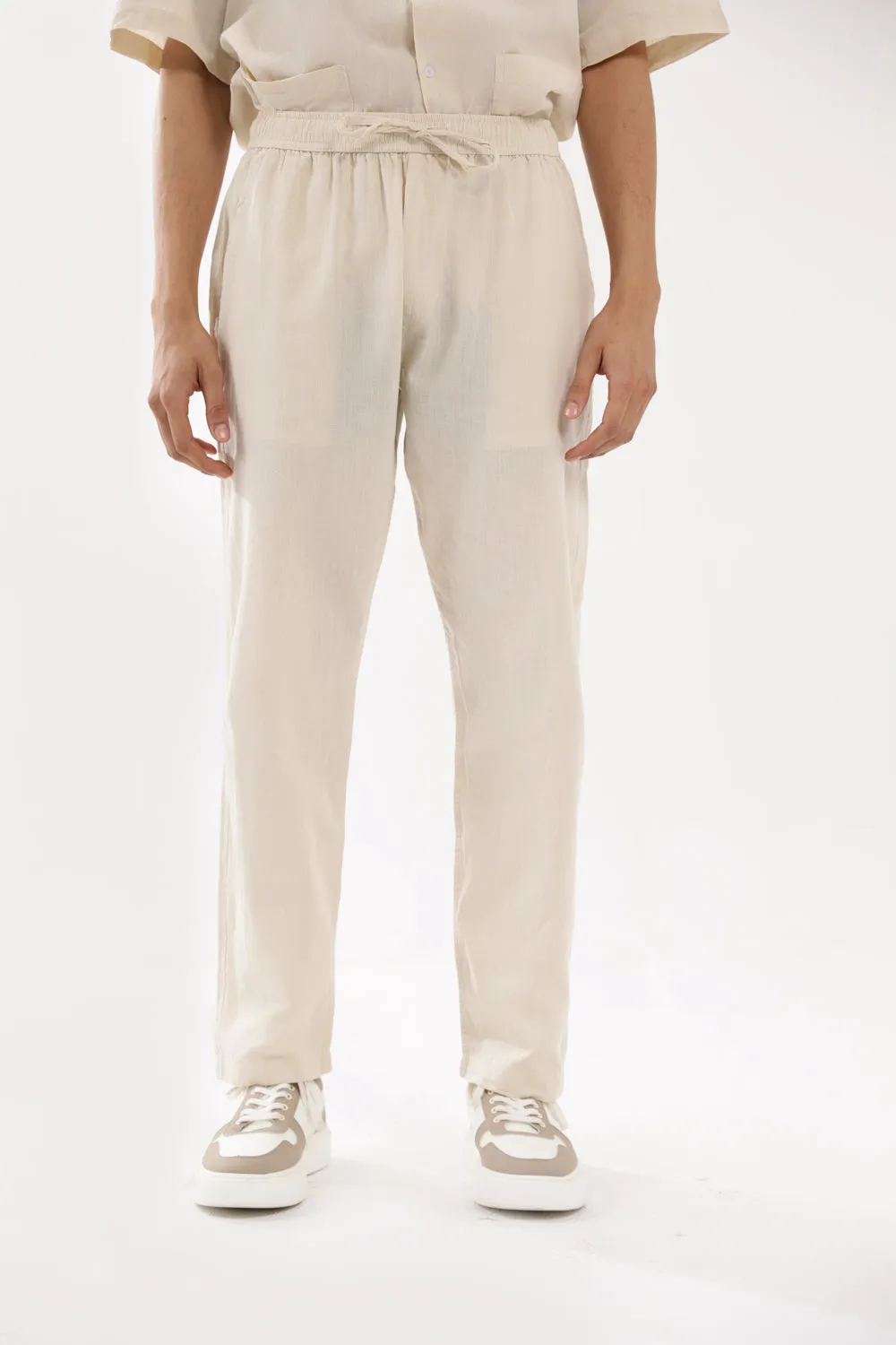 SmoothZipper BAGGY FIT LINEN EASY PANTS