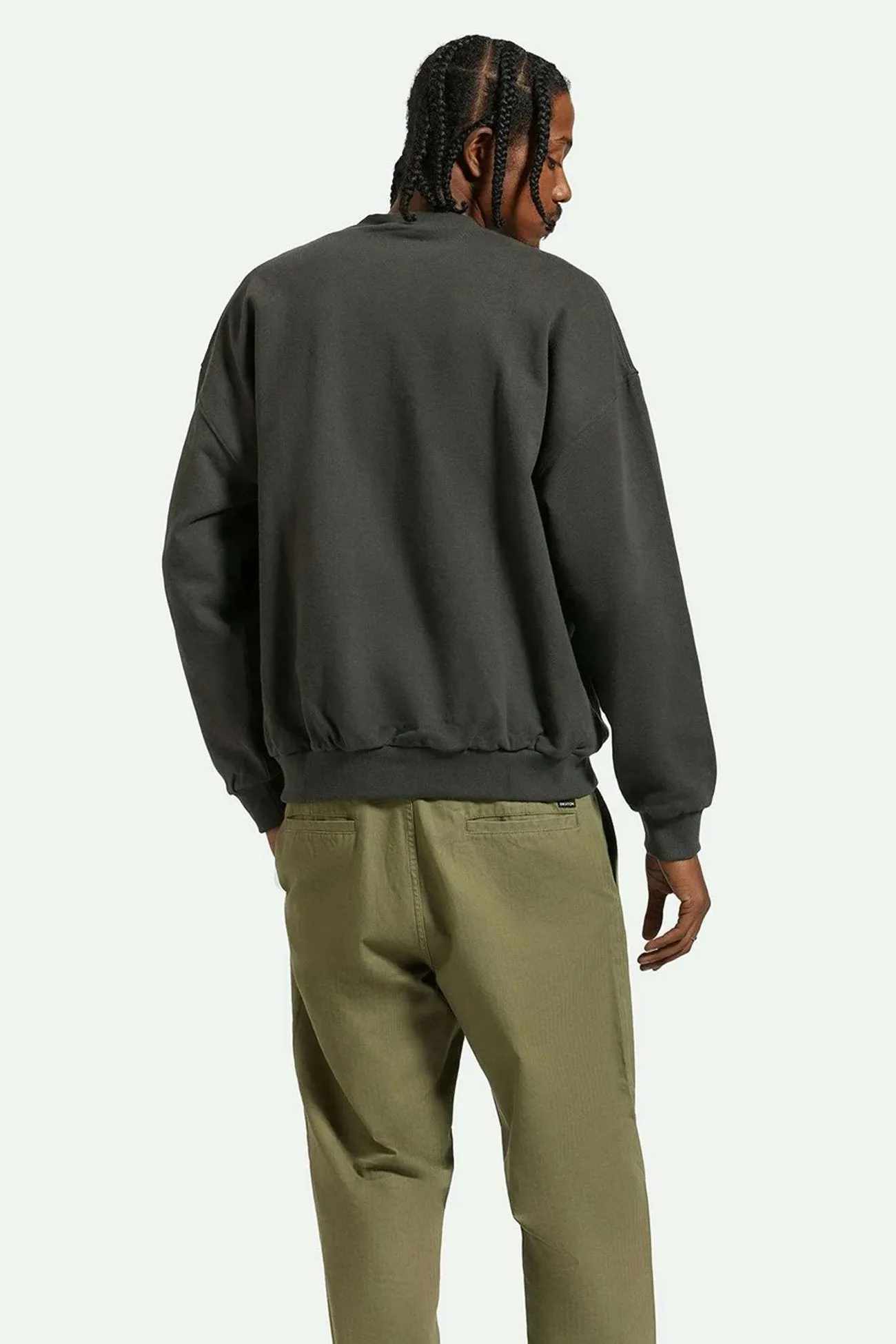 Fall Embroidered Heavy Weight Crew Washed Black