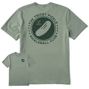 EcoFriendly Dye Men's Tricky Pickleball Club Short Sleeve Tee