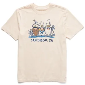 DoubleStitched Seams Men's San Diego Sailor Gnomes Short Sleeve Crusher Tee