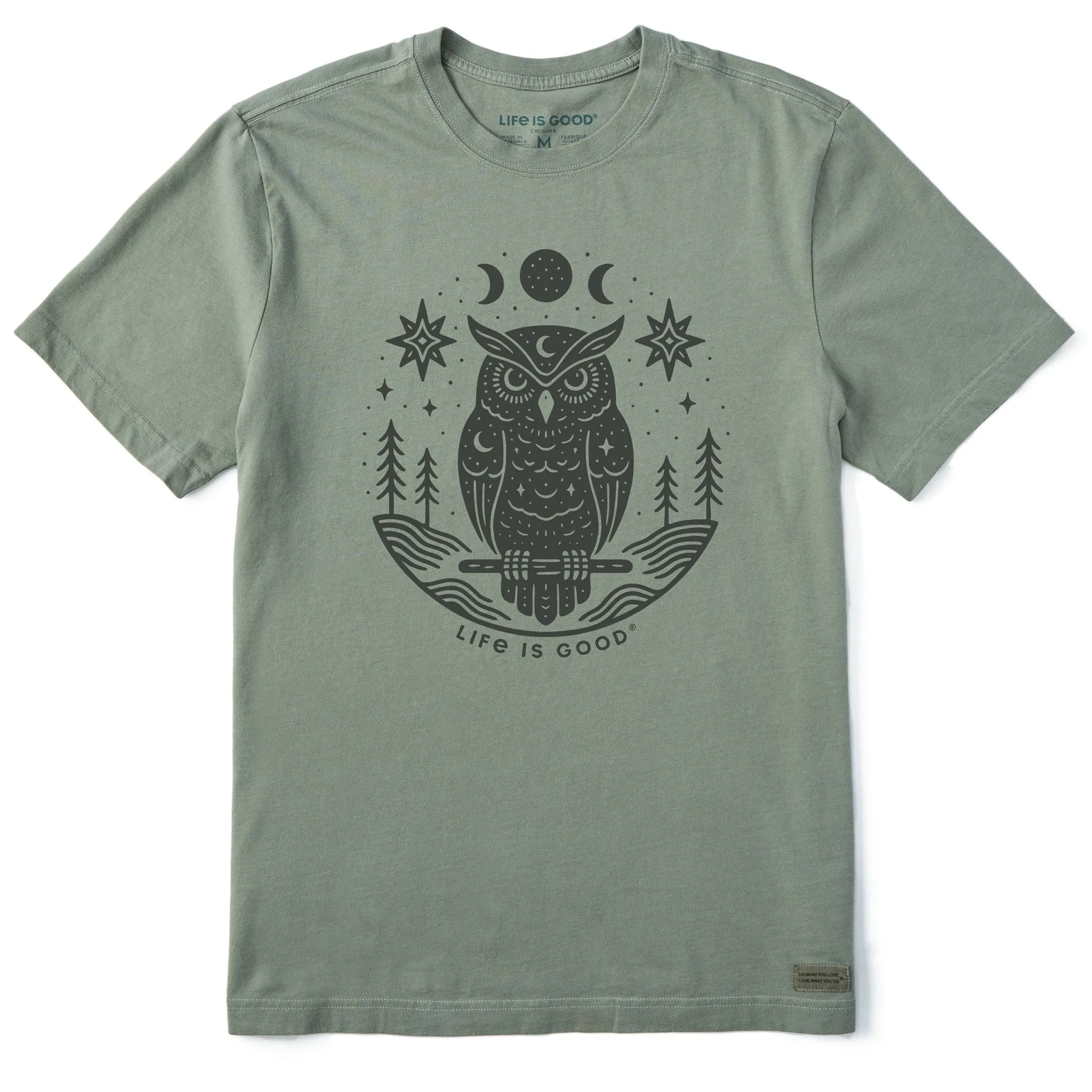 Men's Witchy Owl Short Sleeve Tee Roomy Comfort