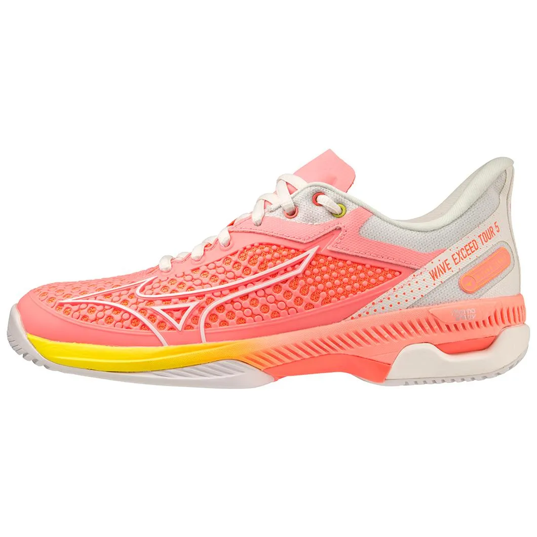 Mizuno Wave Exceed Tour 5 AC Ladies Court Shoes [Candy Coral/Snow White] Glide MasterX