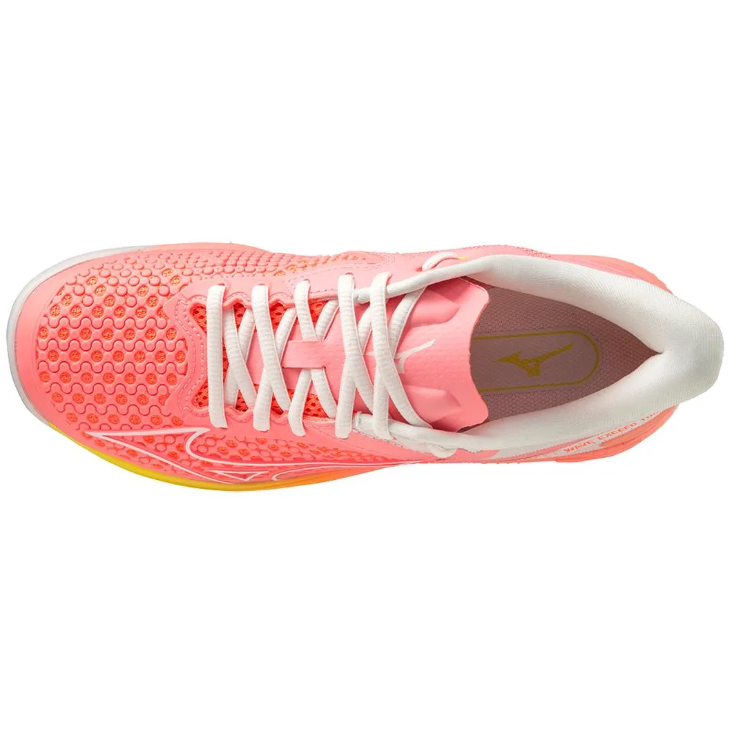 Jump Core Stretchable Mizuno Wave Exceed Tour 5 AC Ladies Court Shoes [Candy Coral/Snow White]