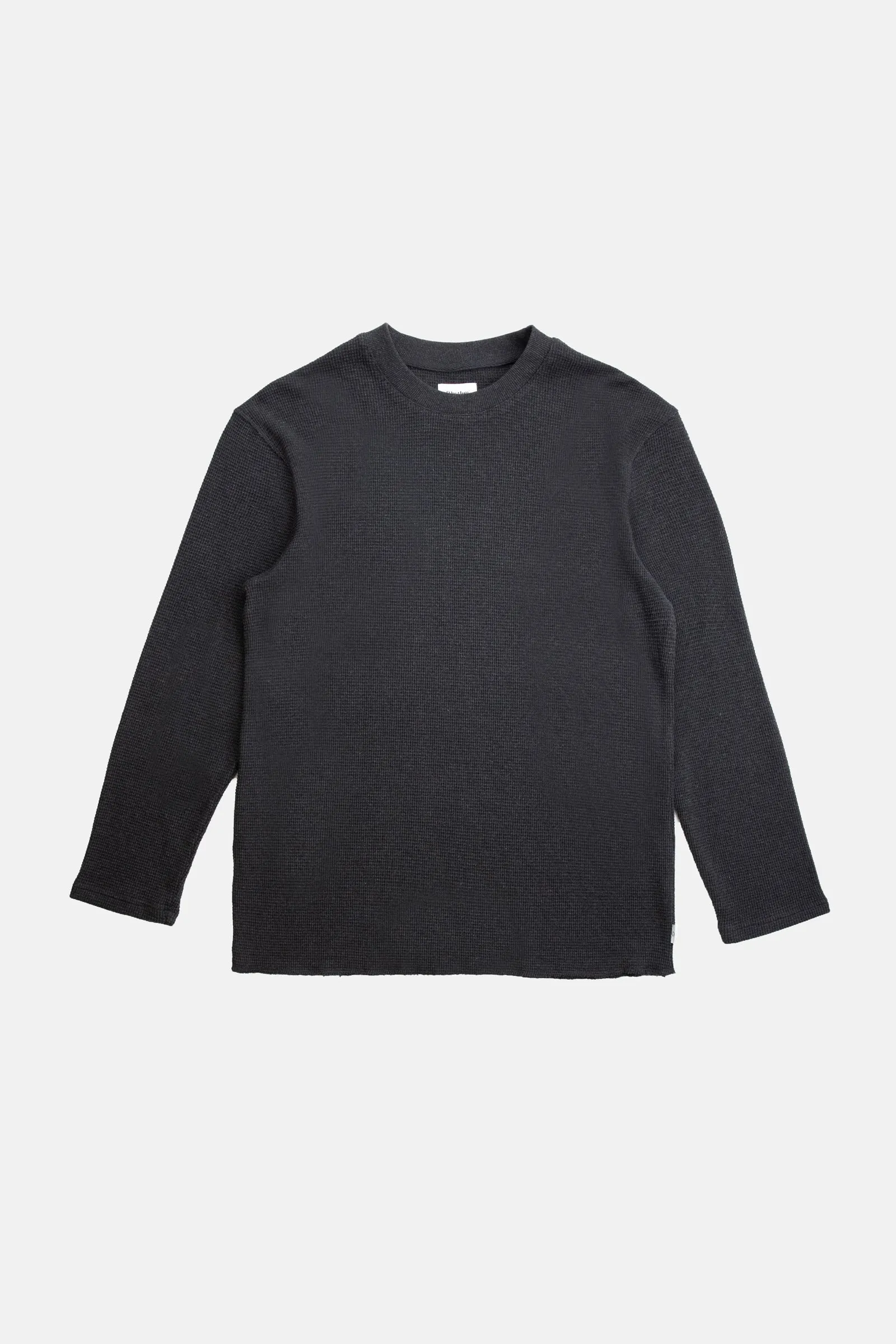 Relaxed Armhole Fit Weekend Style Classic Waffle Knit Vintage Black