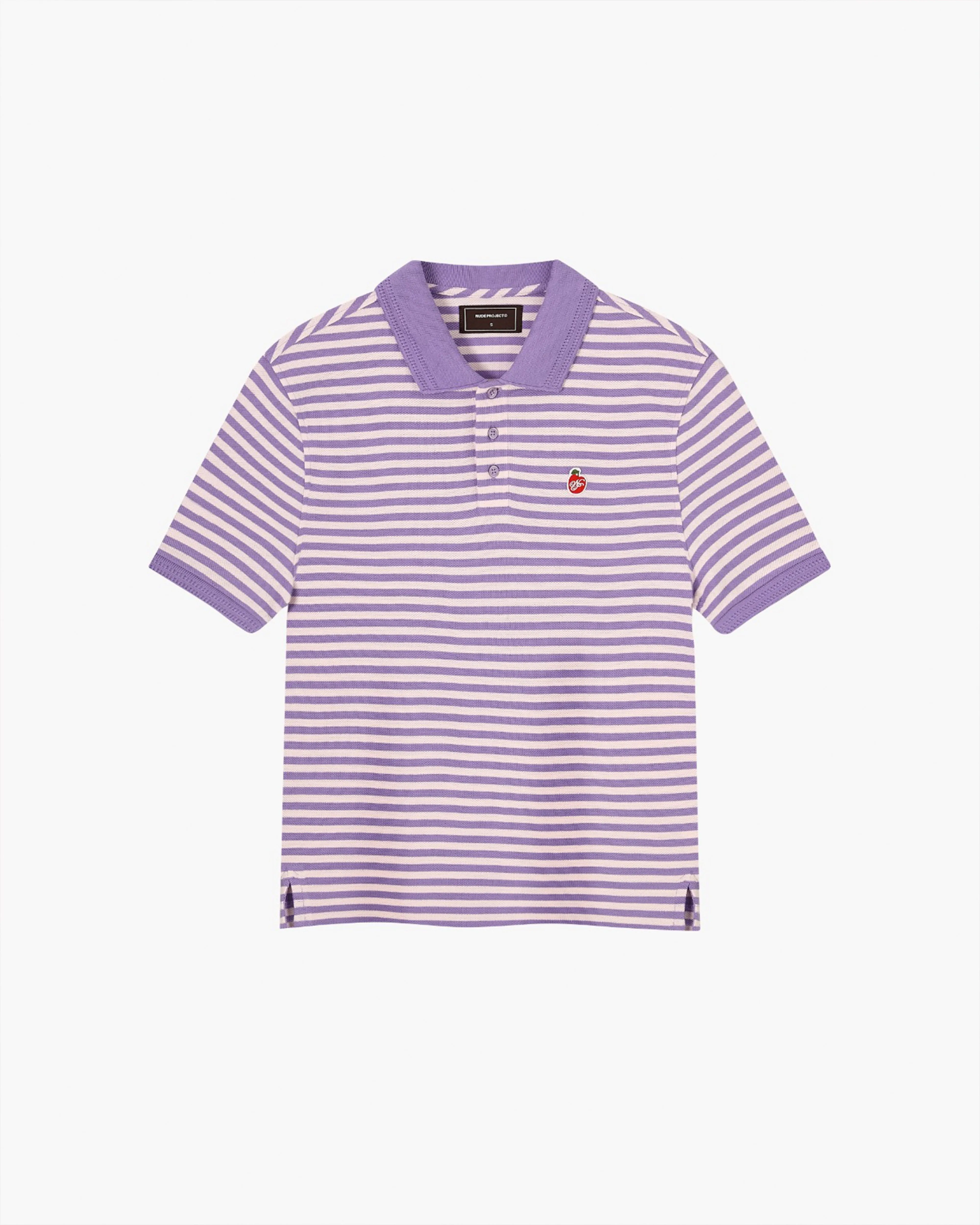 SoftTouch Texture Apple Crew Stripes Polo Purple